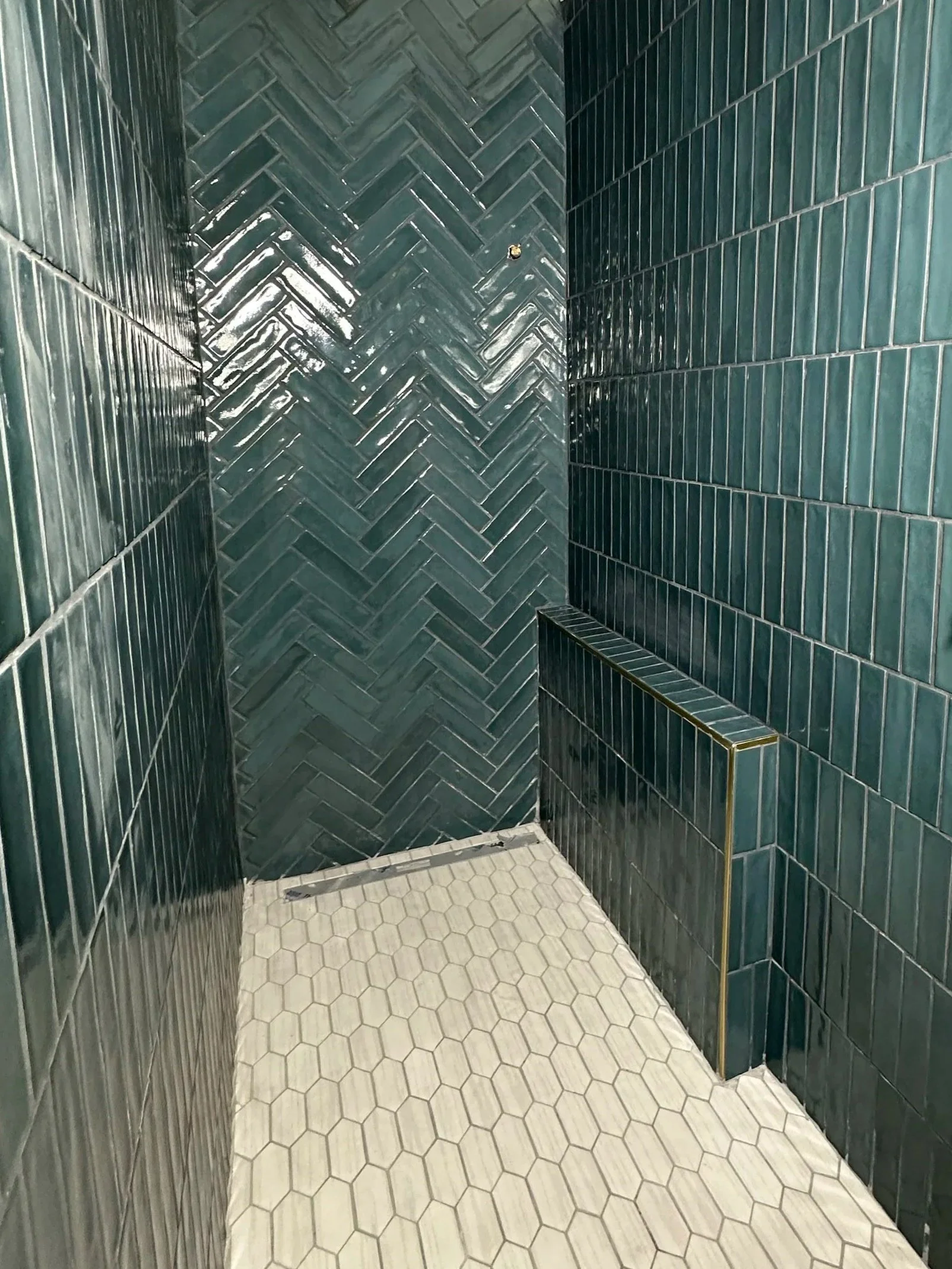 Herringbone Shower Tile