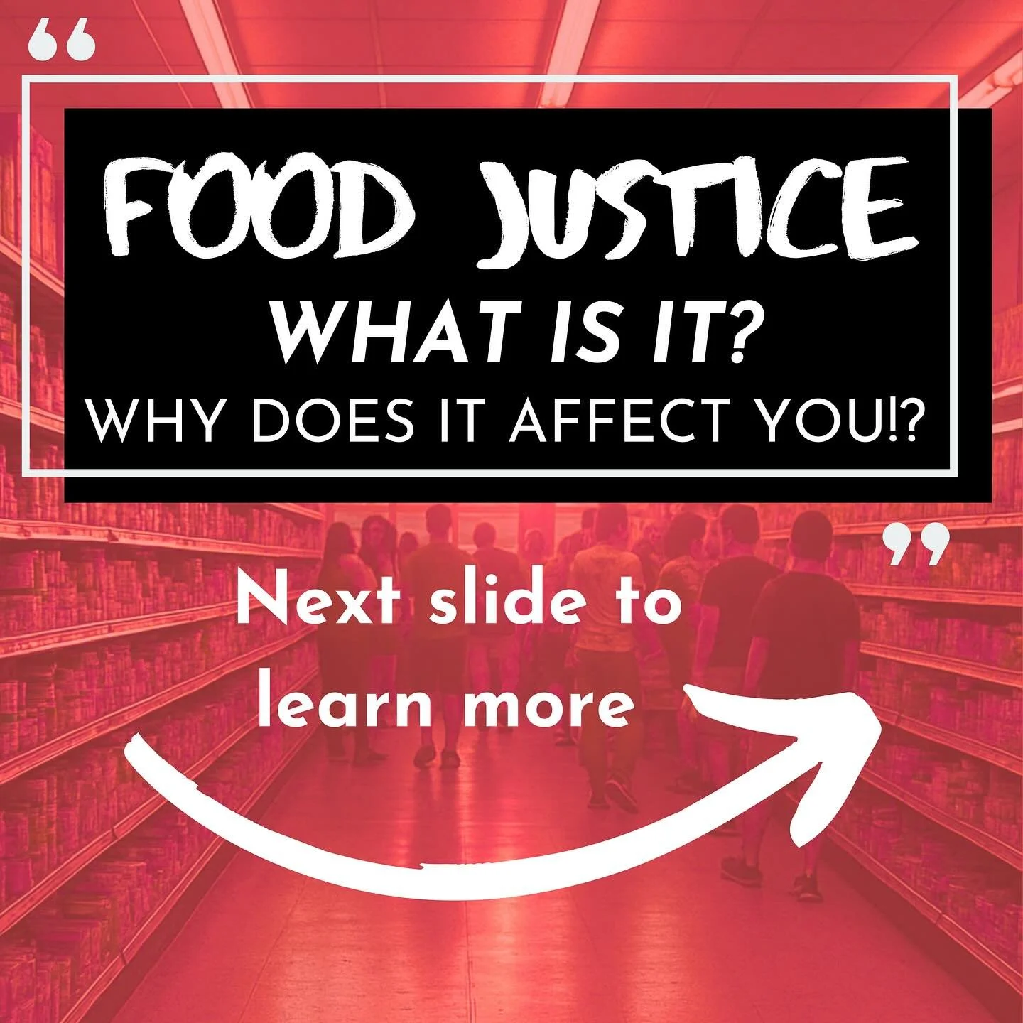 Hopefully this gets stuck in your head like this song! We&rsquo;re talking Food Justice again because it&rsquo;s an everyday issue that can be solved through real work and real contributions. Slide 3 explains Food Justice to a ☕️. Since we&rsquo;re o