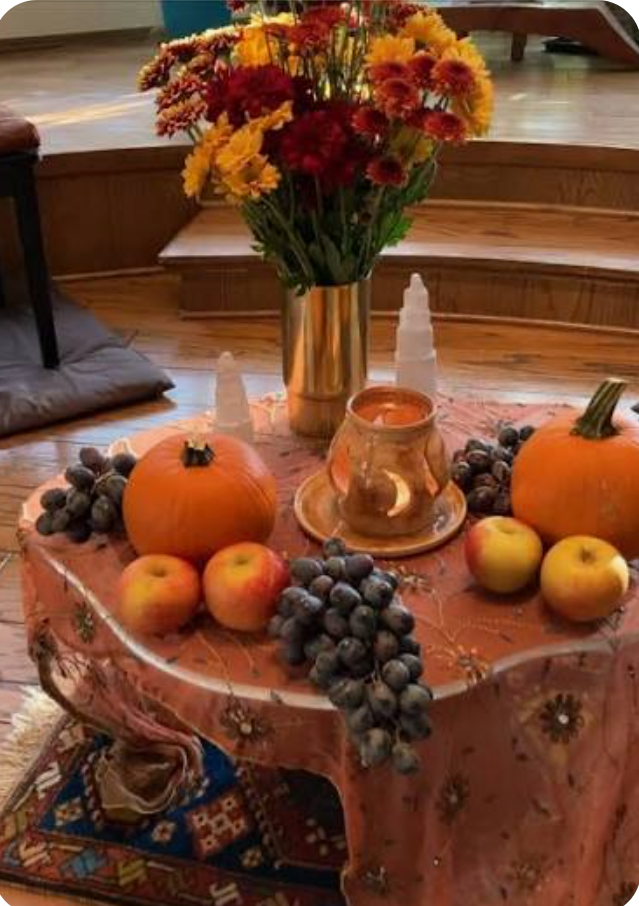 Shared Thanksgiving meal at the Forest of Peace
