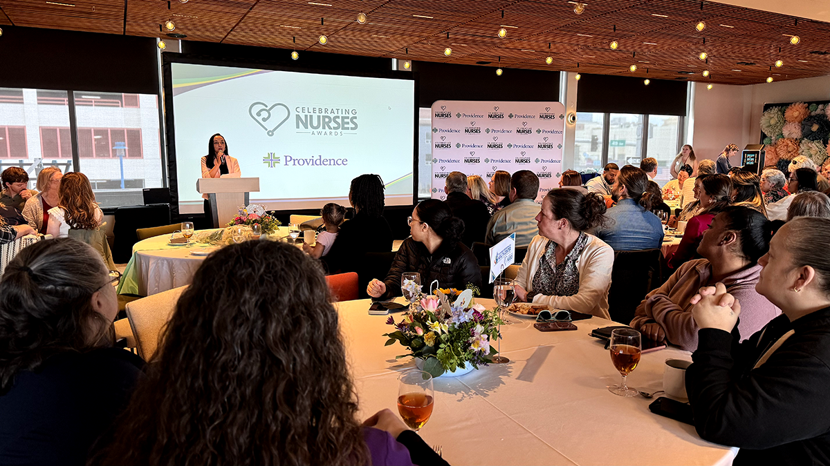 Attendees listen during the Celebrating Nurses Awards program presented by Providence in Anchorage.