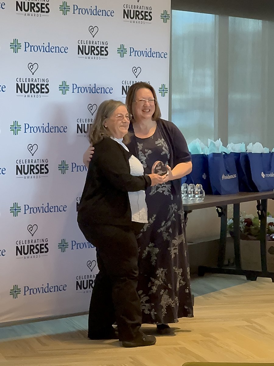 Elizabeth Hill-Bryant, FNP-C, accepts her award during the Celebrating Nurses Awards ceremony.