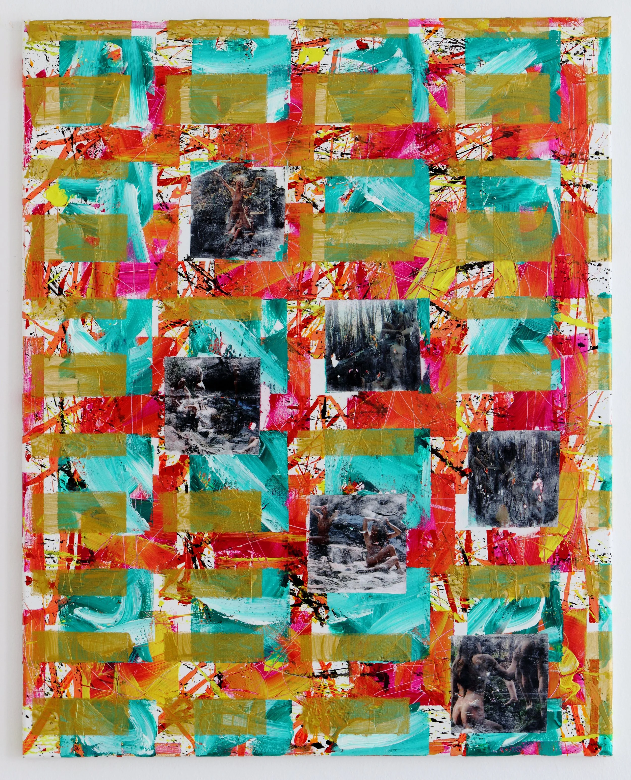 Evoluzione
2024
80 x 100 x 2,5 cm / 31.5 x 39.4 x 0.98 inch 
Gesso paper reverse print, acrylics on canvas with wooden frame