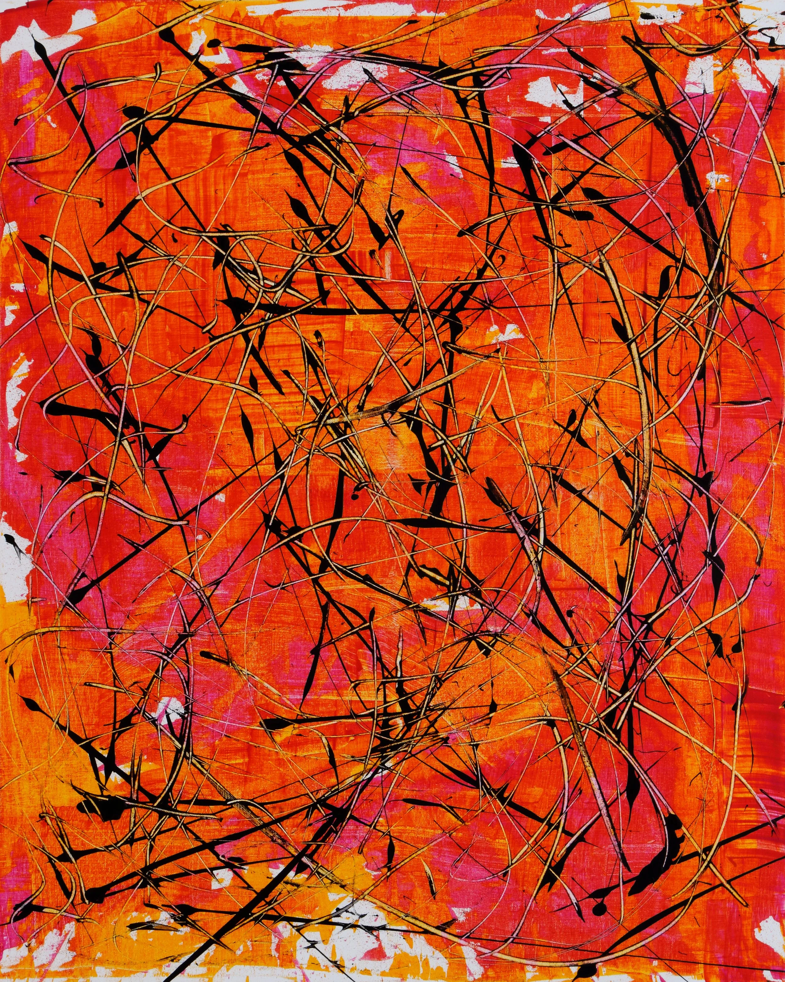 Spirito
(2024)
80 x 100 x 2,5 cm / 31.5 x 39.4 x 0.98 inch 
Acrylics on canvas with wooden frame 
