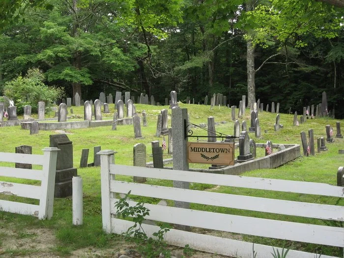 Middletown Cemetery is located on Old Homestead Hwy (Rte 32N) next to the Richmond Town Hall. It is one of the town’s oldest burial grounds, likely dating to the late 1700s or early 1800s. It began as a small, local cemetery serving families in the M