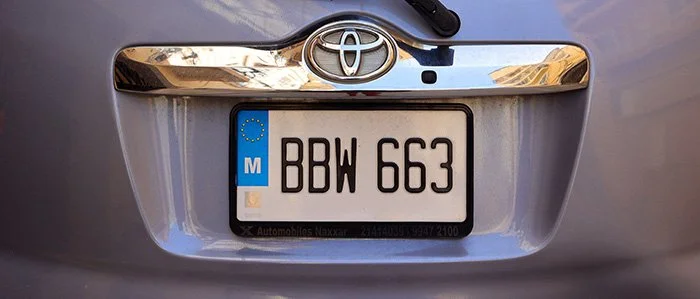 Car registration plates Malta
