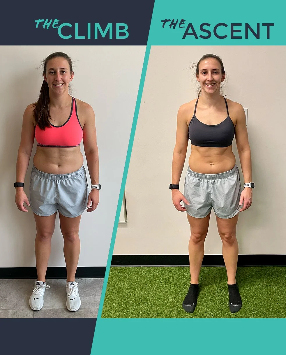 	Before and after photos of a PEAK Athletic Conditioning client in Troy, MI