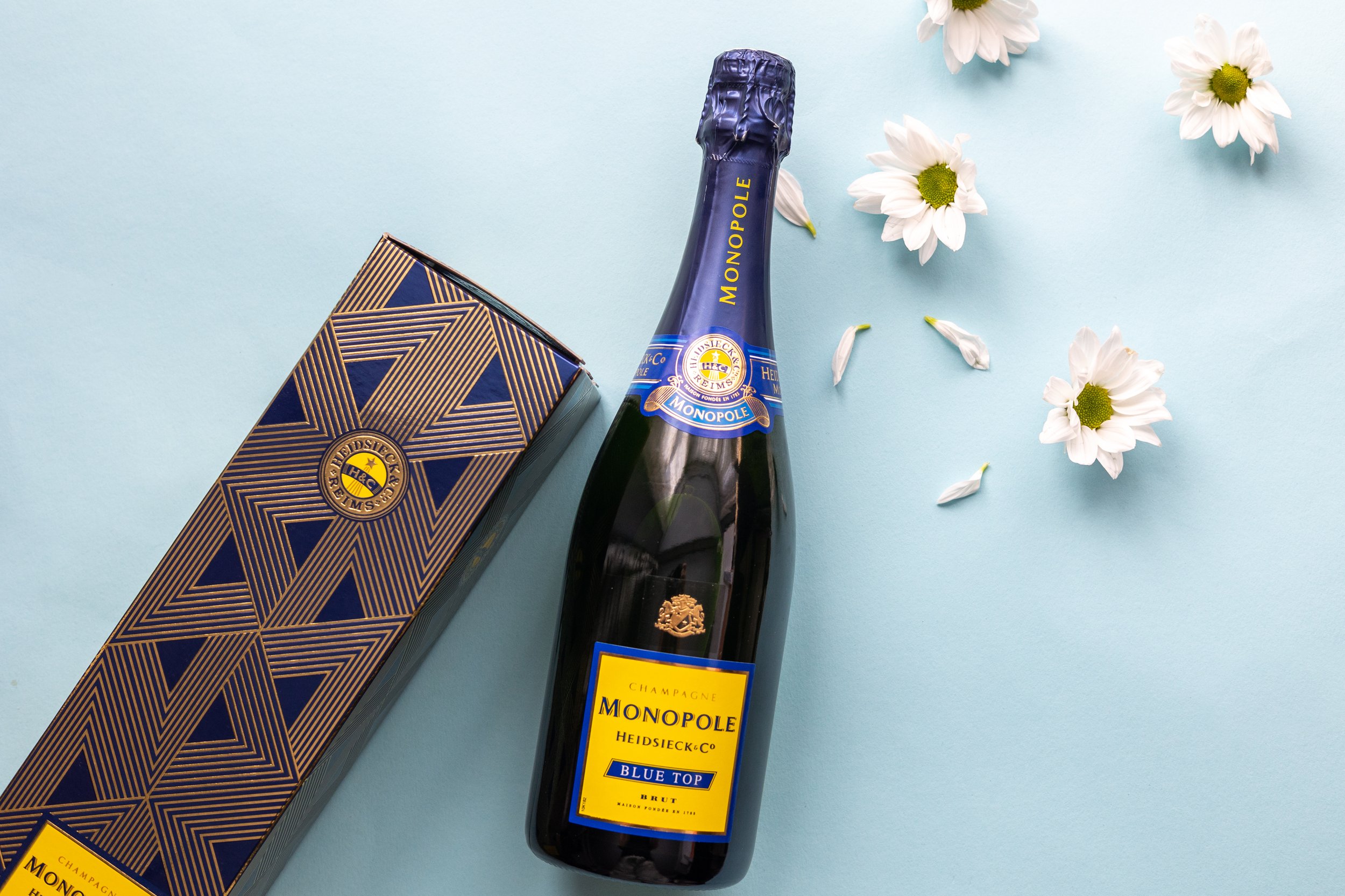 Blue Top Heidsieck WIth Daisy.jpg