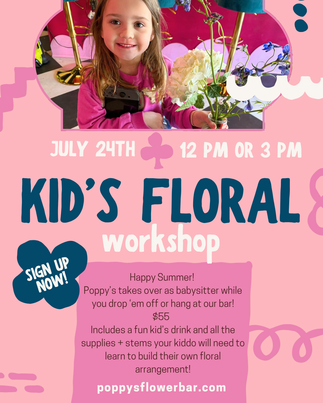 Kid's Floral Workshop 7/24/25 @ 3 PM