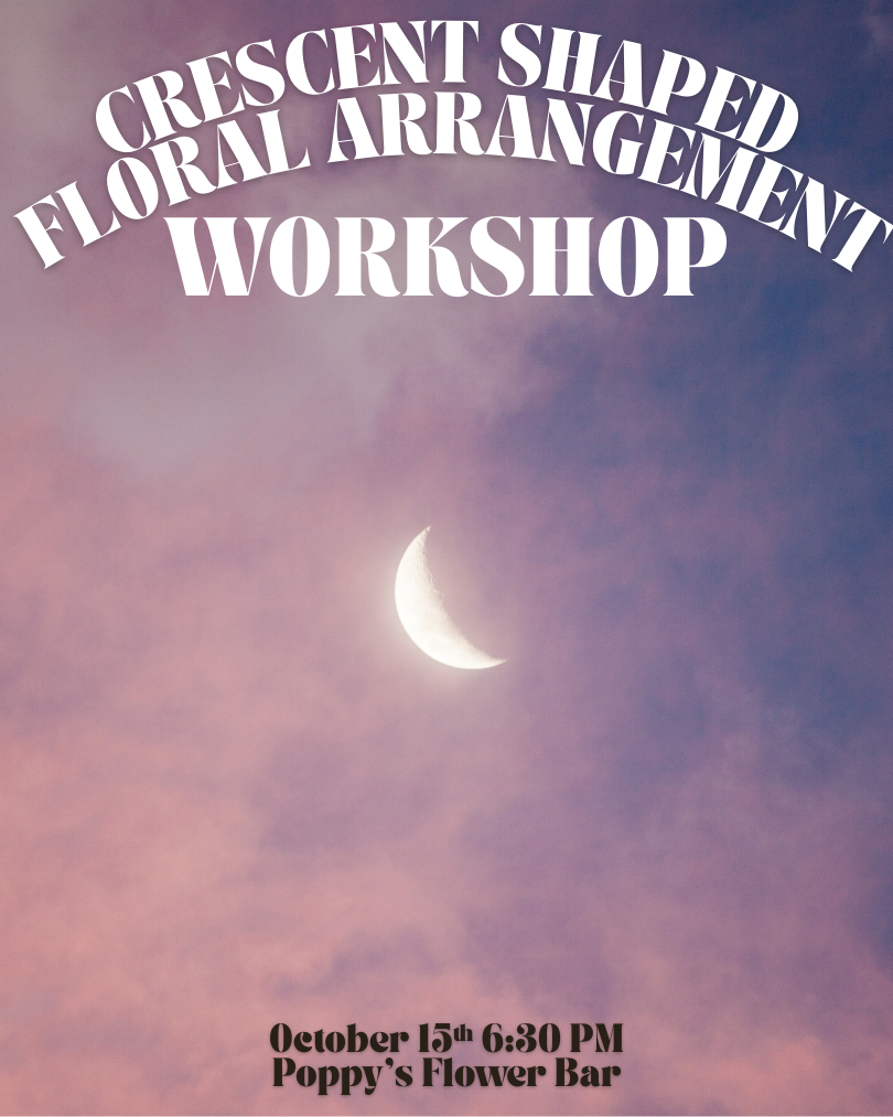 Crescent Shaped Floral Arrangement Workshop