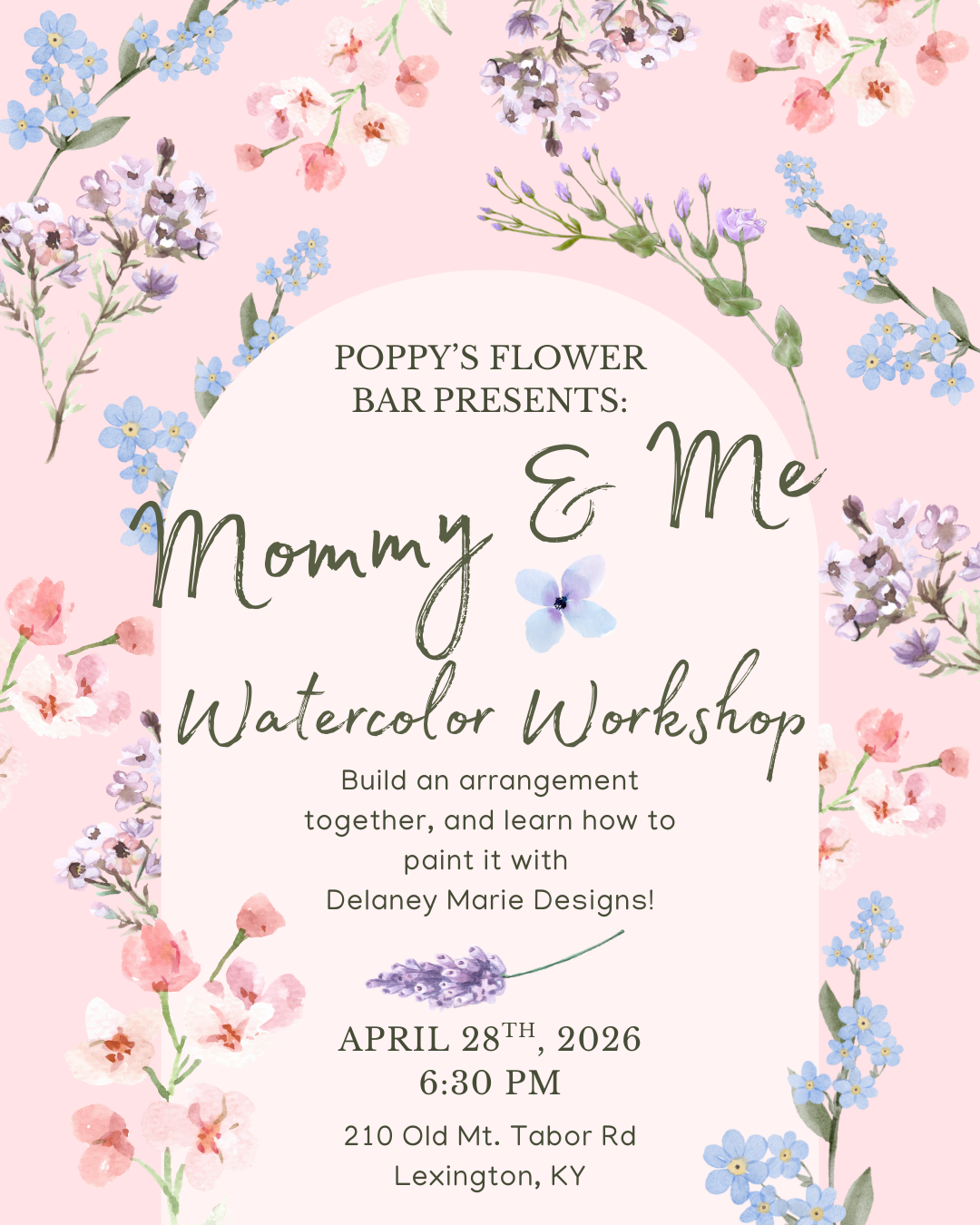 Mommy & Me Watercolors + Flower Workshop