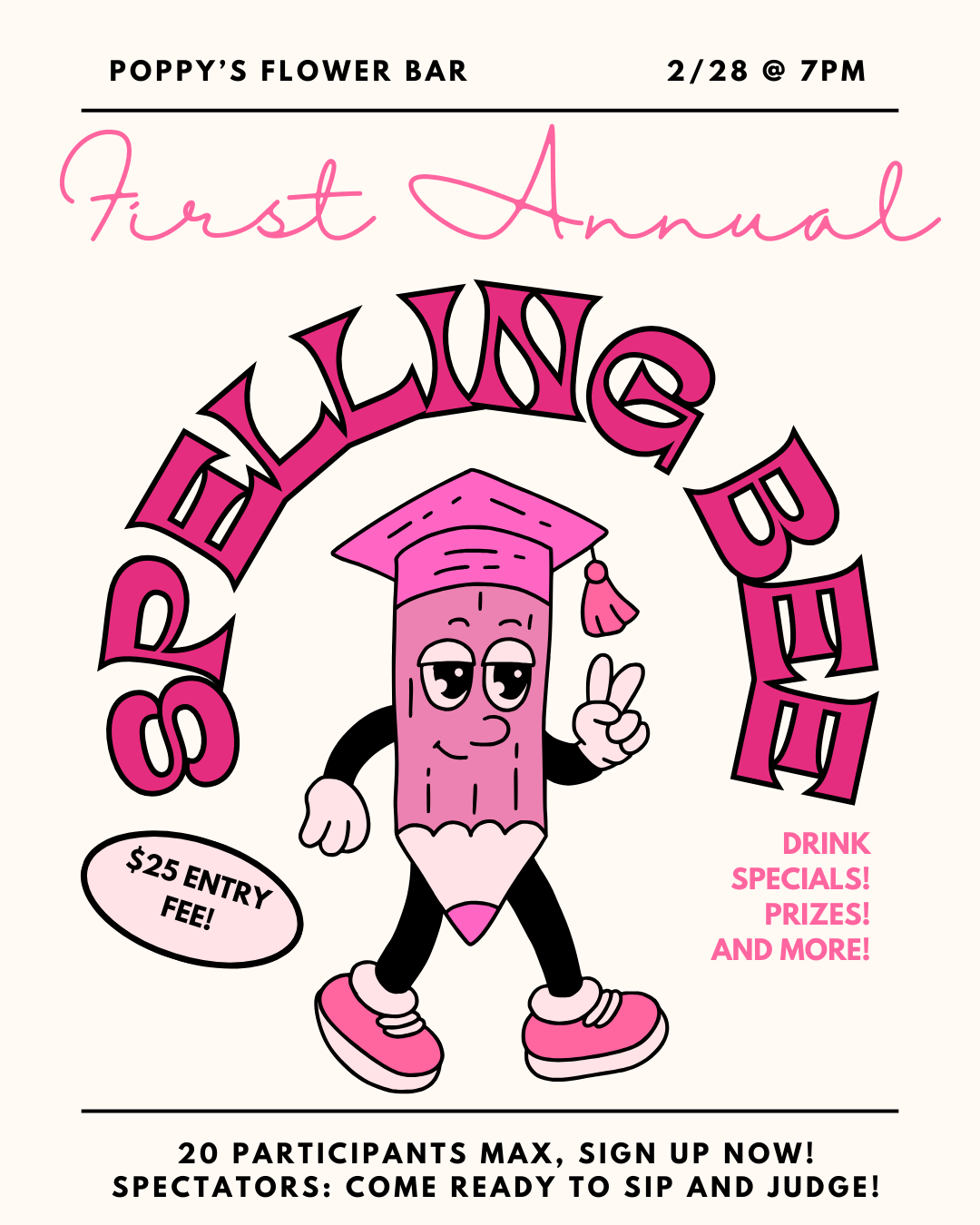 Poppy's First Annual Spelling Bee!