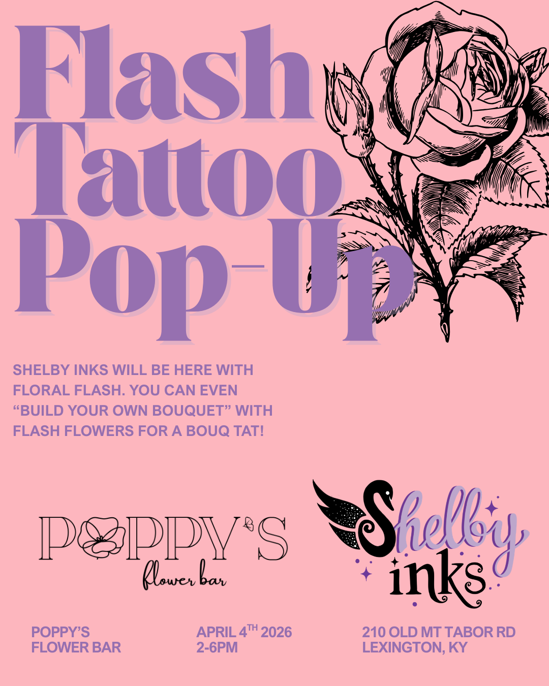Floral Flash Tattoo Pop-Up with Shelby Inks