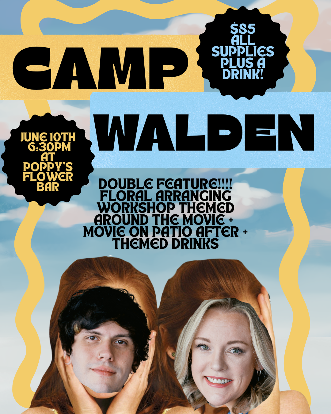 CAMP WALDEN: A DOUBLE FEATURE MOVIE NIGHT AND FLOWER WORKSHOP!