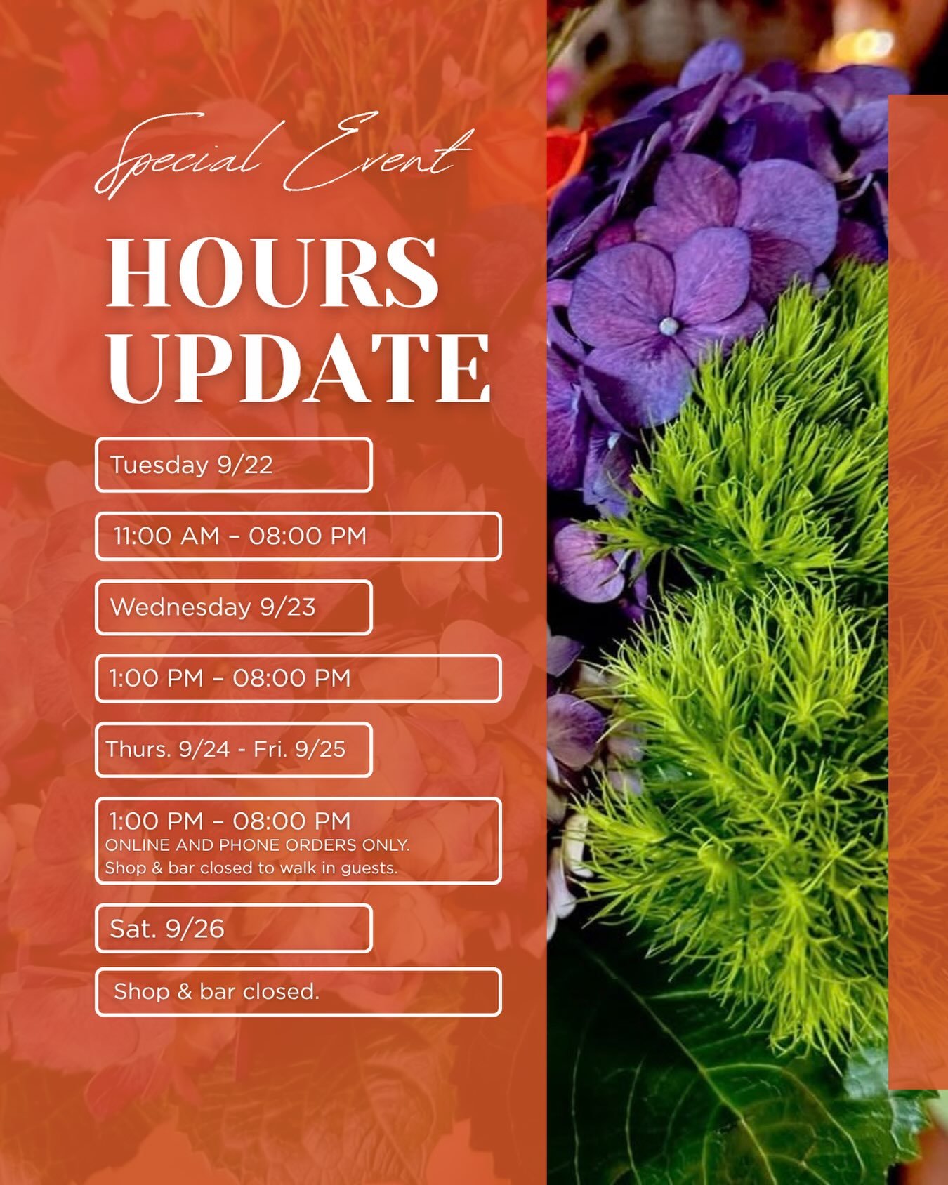 ✨🚨ATTENTION ATTENTION🚨✨

Special hours notice this week friends!! 
The whole Poppy&rsquo;s crew will be working on an exciting project
 (hint keep an eye on our stories for behind the scenes sneak peeks🐎💍) 
so shop hours will look a little differ