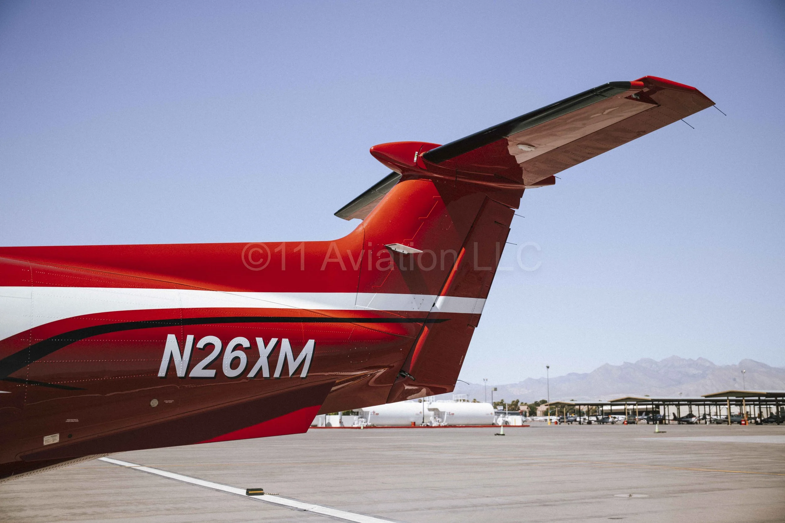 2023 Pilatus PC-12 NGX. Closeup of tail #.