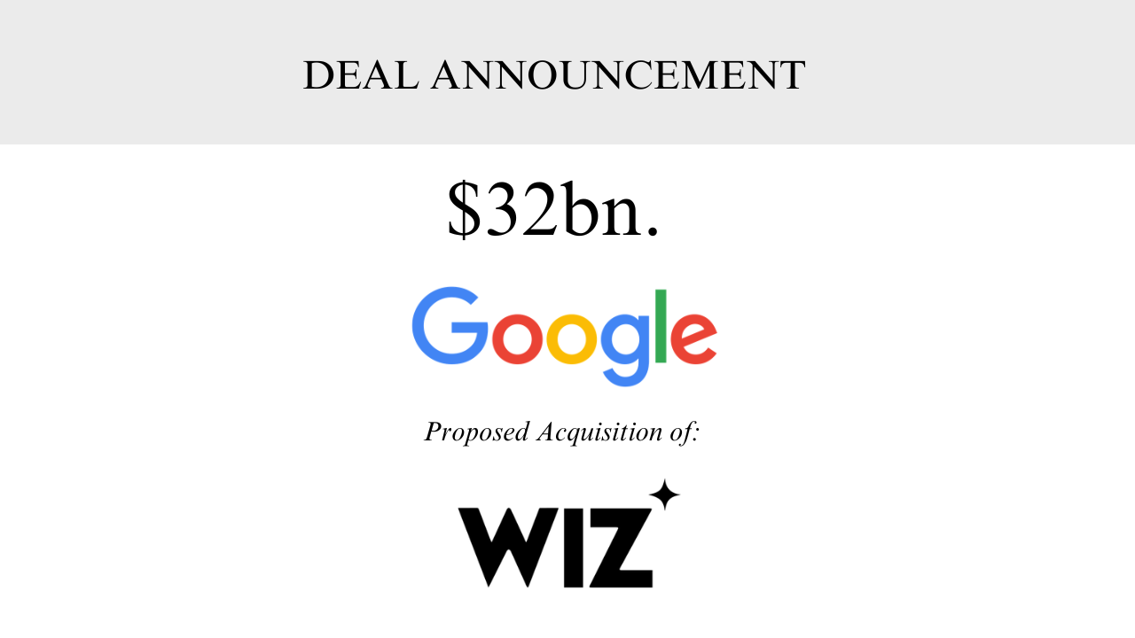 Proposed Acquisition of Wiz, Inc. by Google LLC