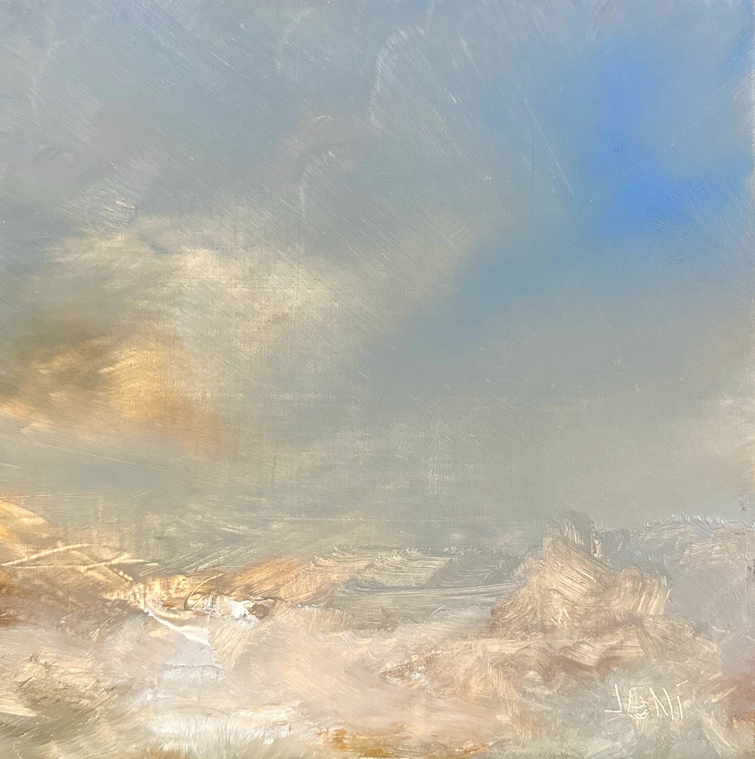 Facing West - oil on panel - 8x8IN