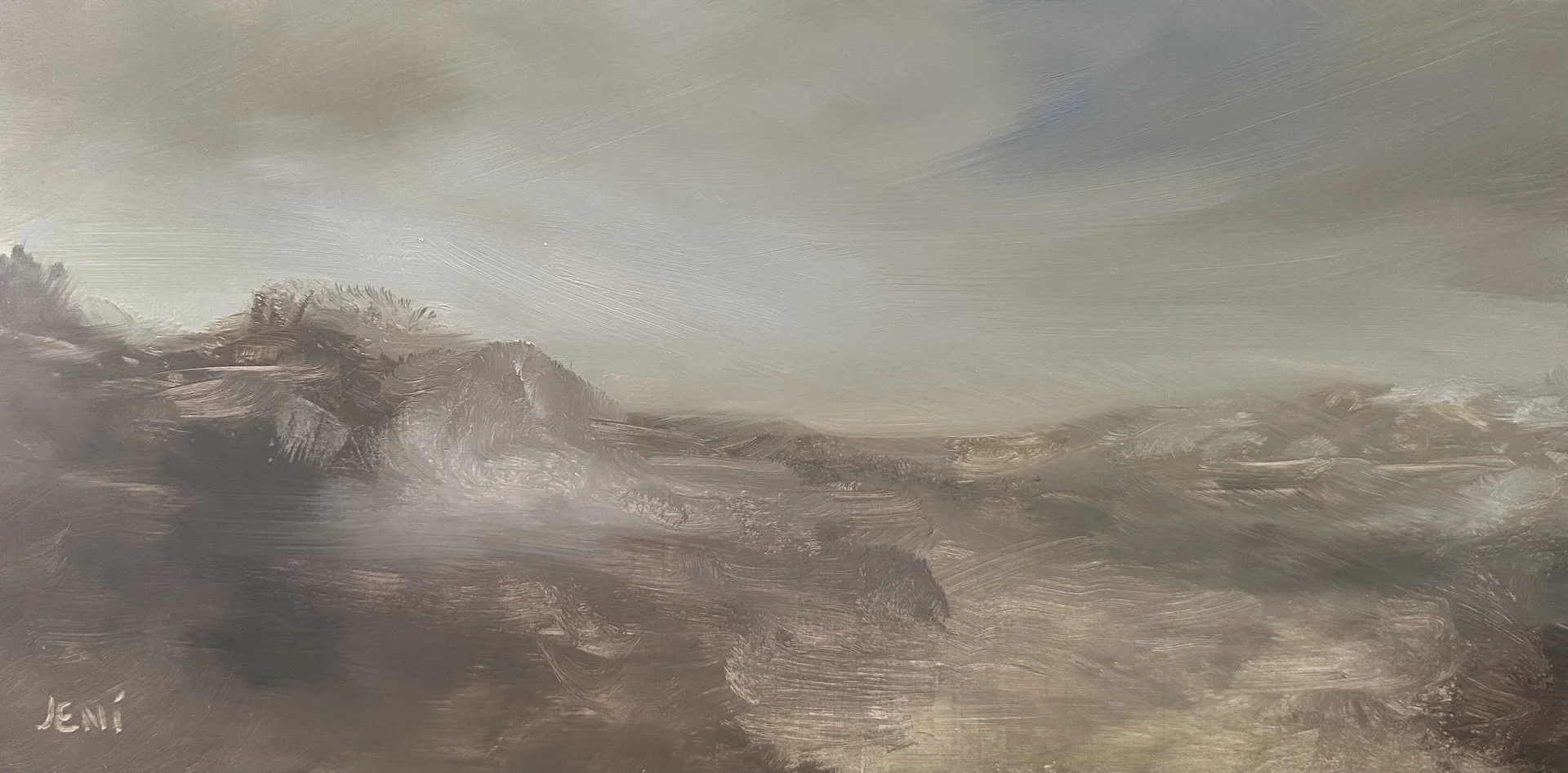 Hidden Path - oil on panel - 8x16IN