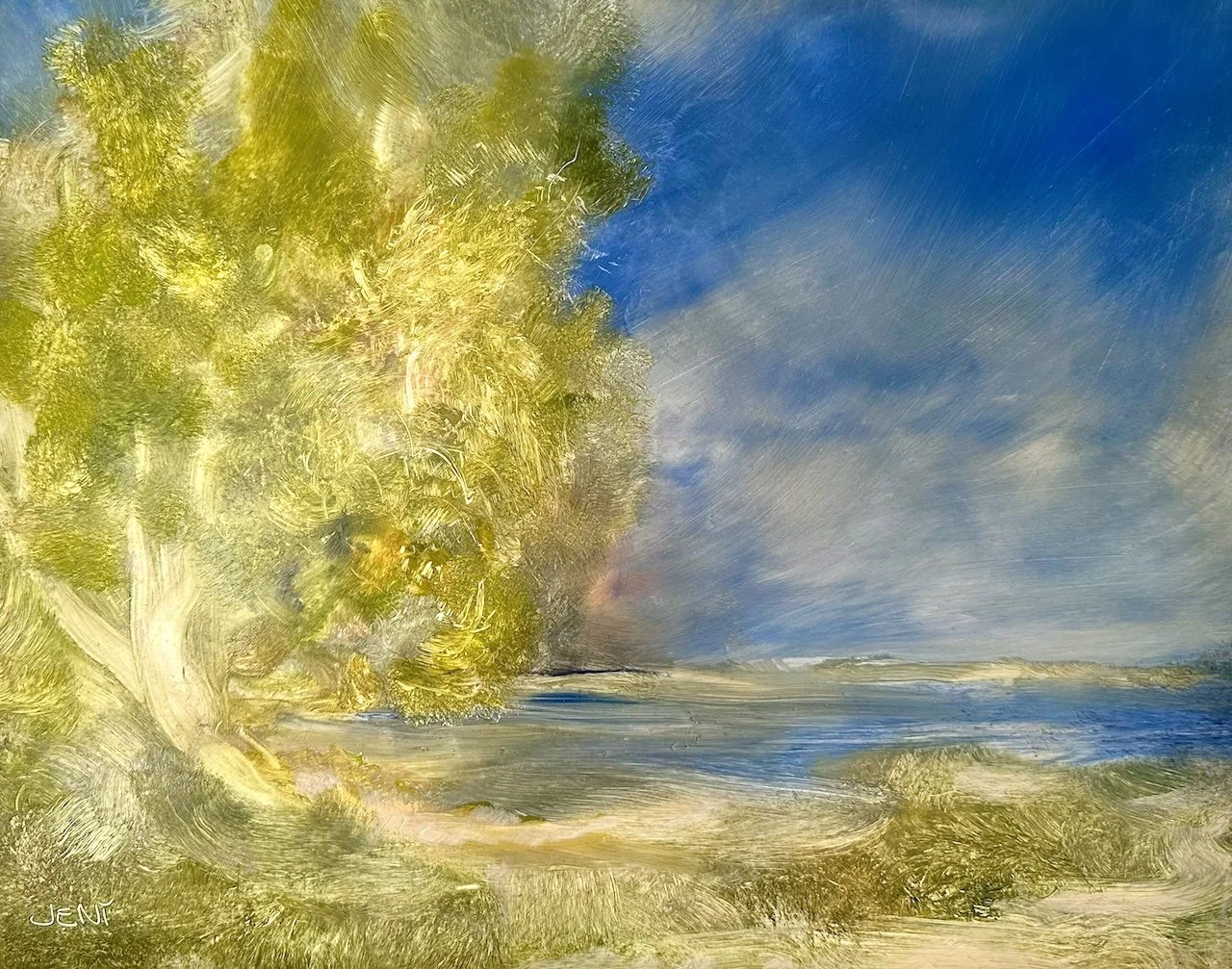 At The Water's Edge - Oil on MDF panel 16" x 20"