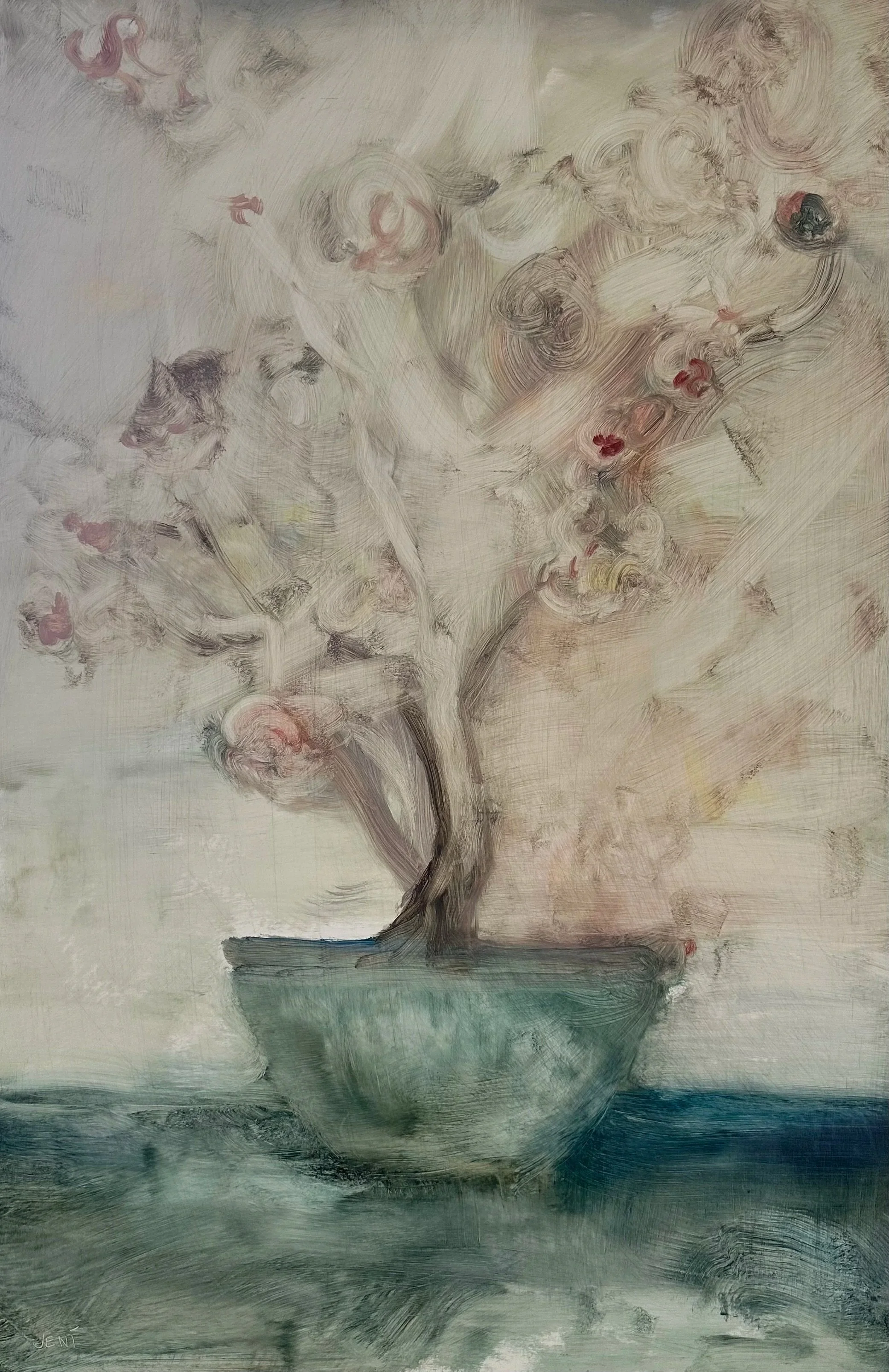 Tree Of Hearts - Oil on wood panel 36" x 24"