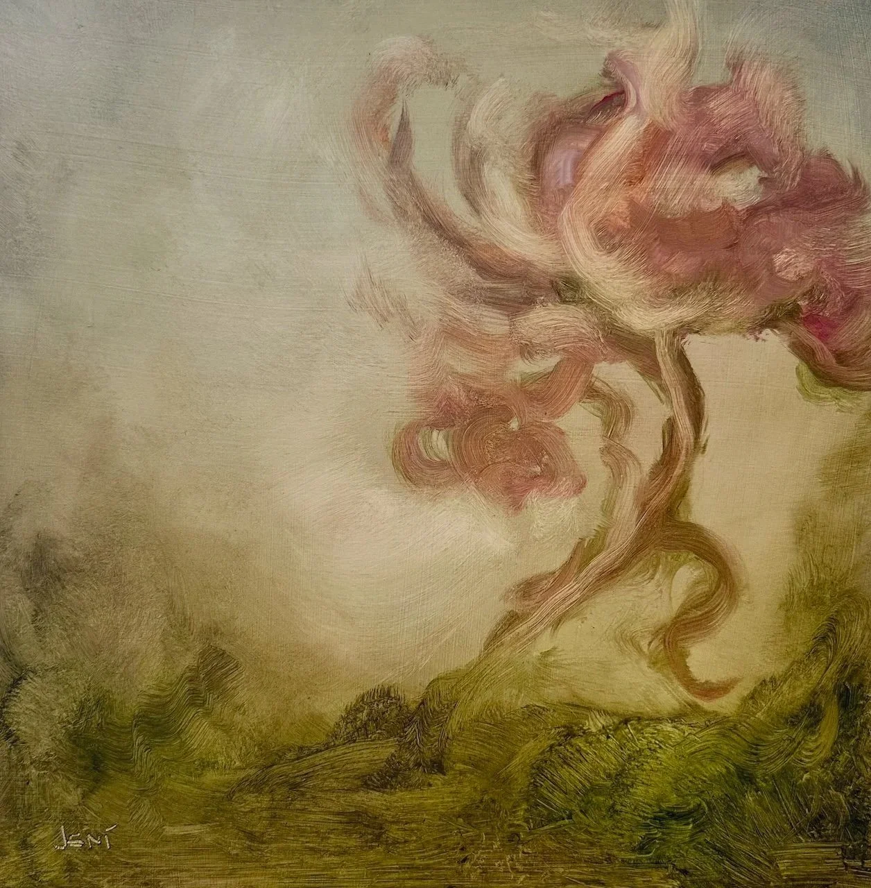 Rambling Rose - Oil on panel 10" x 10"