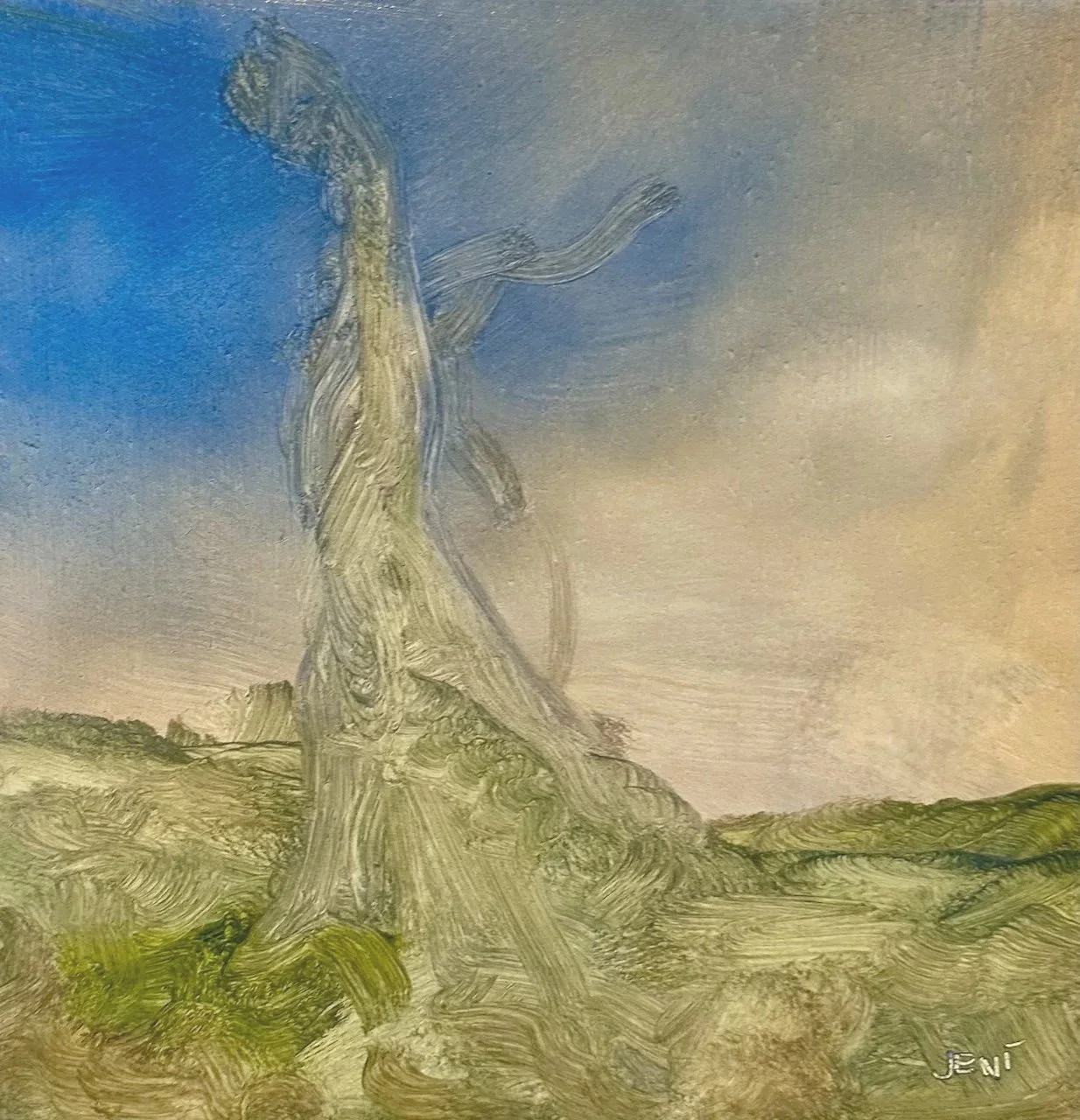 Out For A Stroll - Oil on panel 10" x 10"