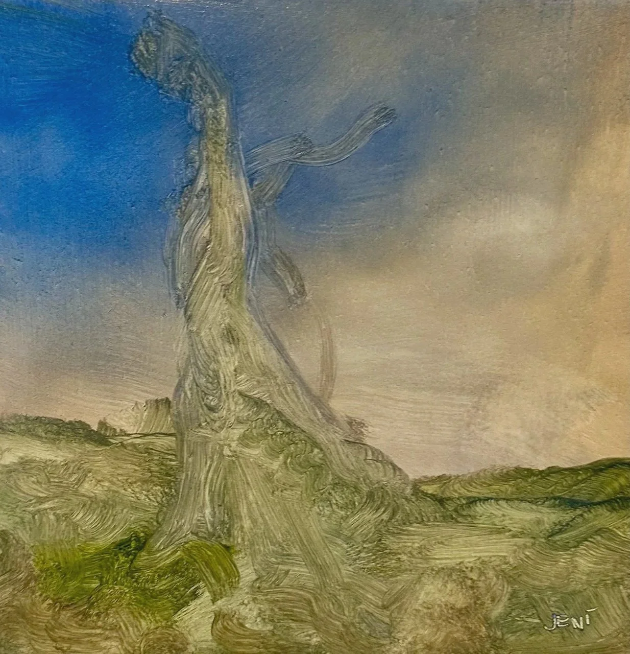 Out For A Stroll - Oil on panel 10" x 10"