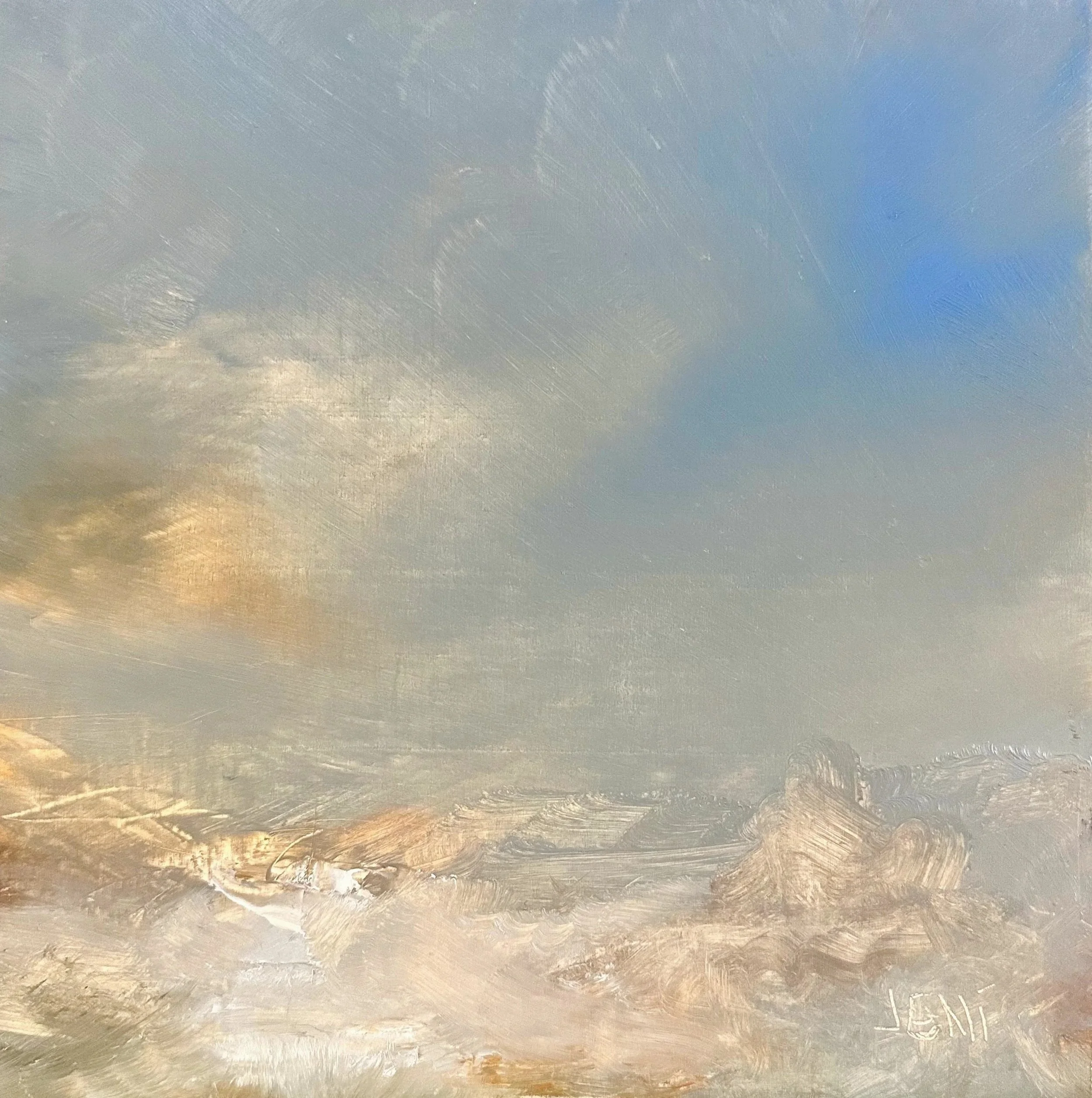 Facing West - Oil on panel - 8x8IN