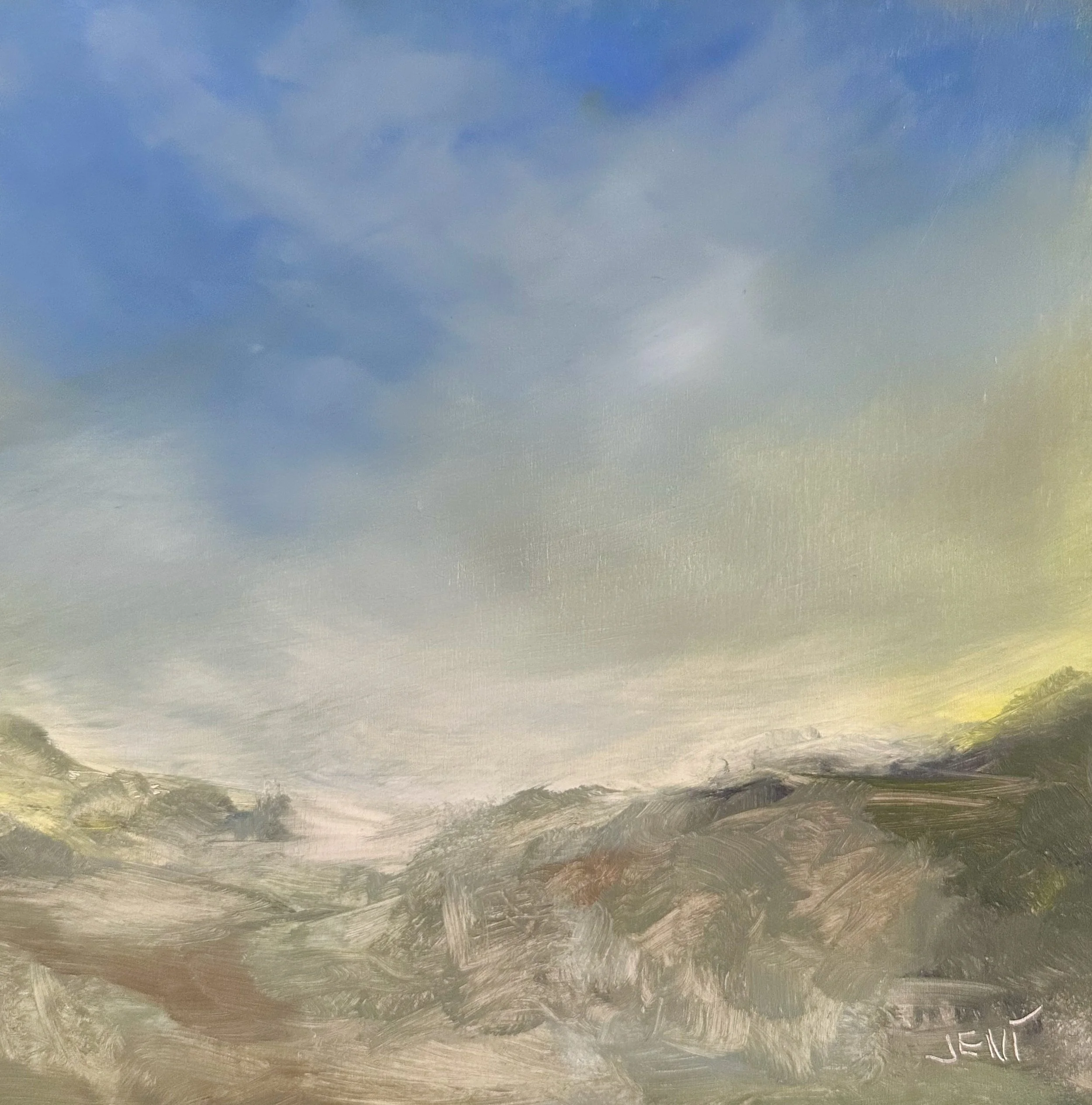 Facing East - Oil on panel - 10x10IN