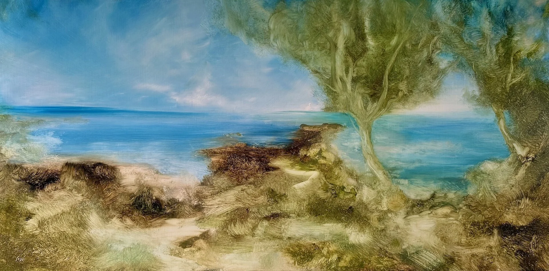 Cape Cod Afternoon - Oil on wood panel 24" x 48"