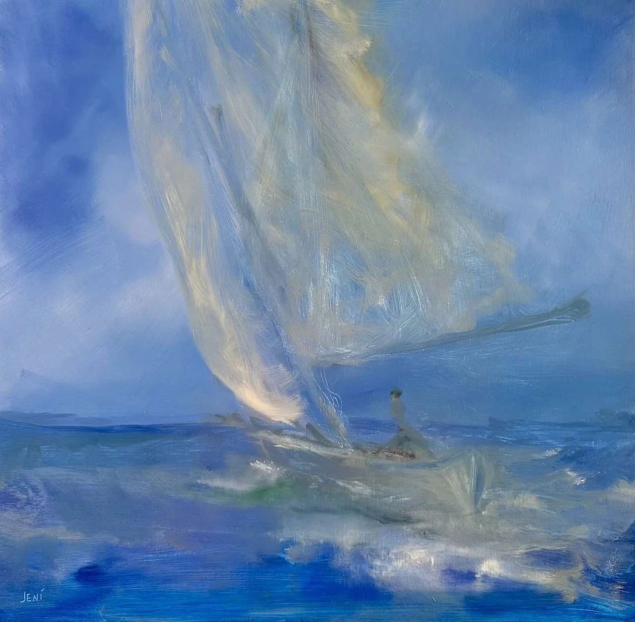 Traveler - Oil on wood panel 24" x 24"