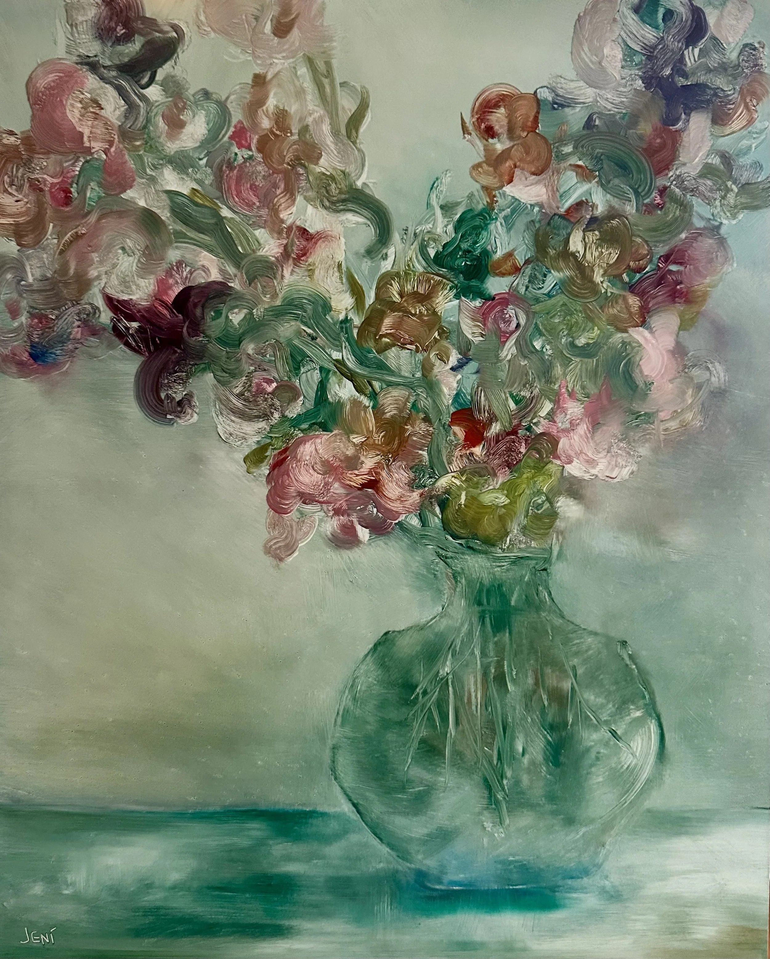 February Flowers - Oil on MDF 16" x 20" -Sold