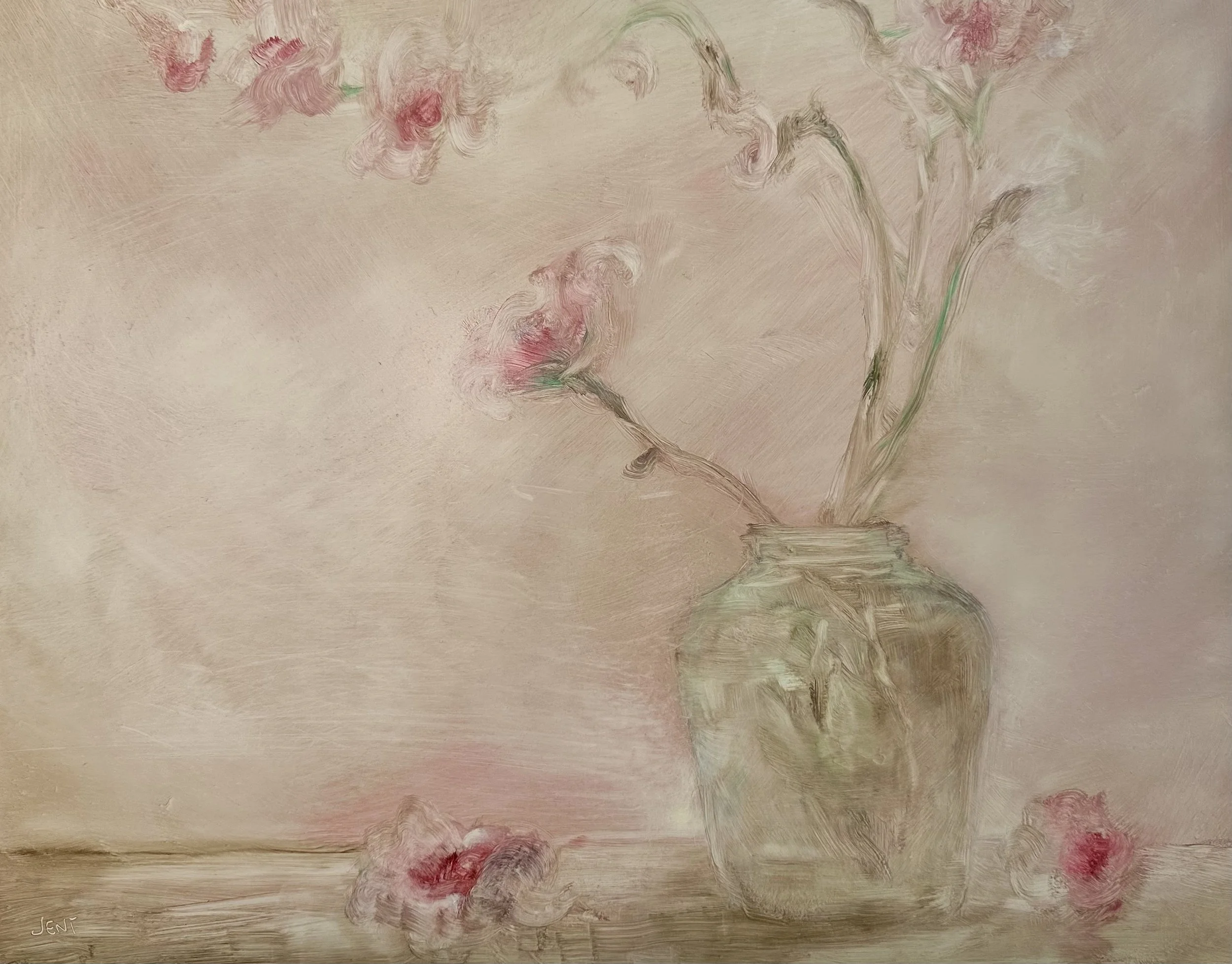 Tea Buds - Oil on panel 14" x 18"