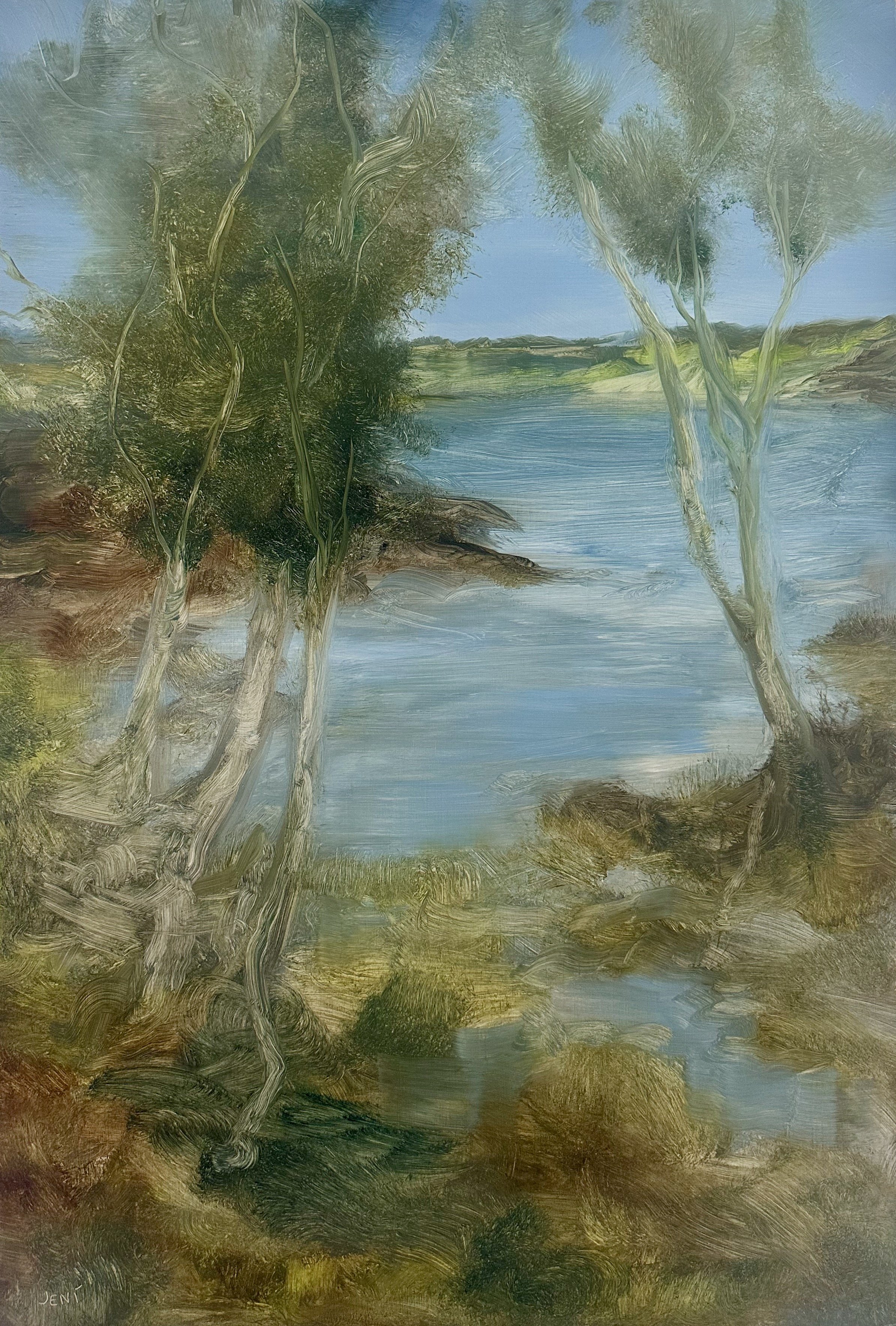 New England Coastal - Oil on wood panel 36" x 24"