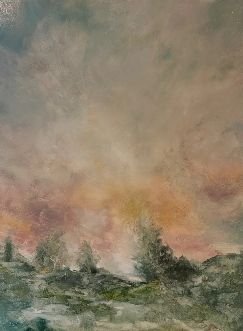 November Sky - oil on wood panel - 40x30IN