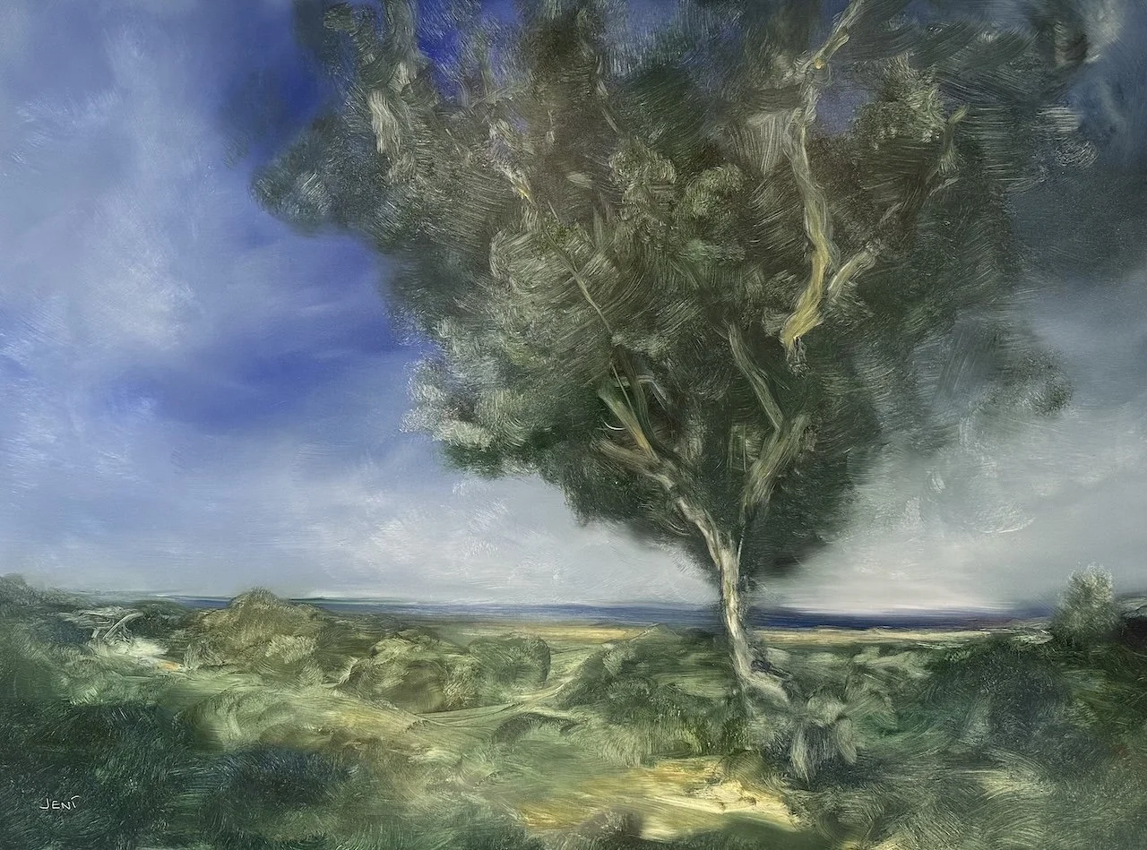 April Skies - Oil on wood panel 24" x 36"
