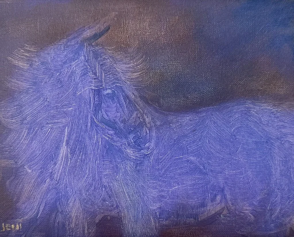 Morning Glory - Oil on canvas panel 9" x 12"