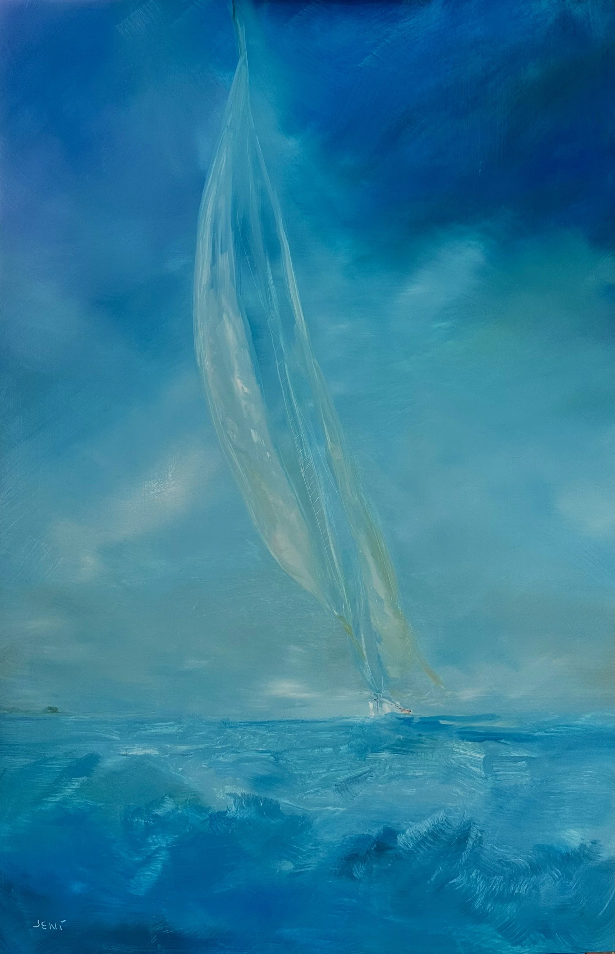 To The Races - Oil on wood panel 36" x 24"