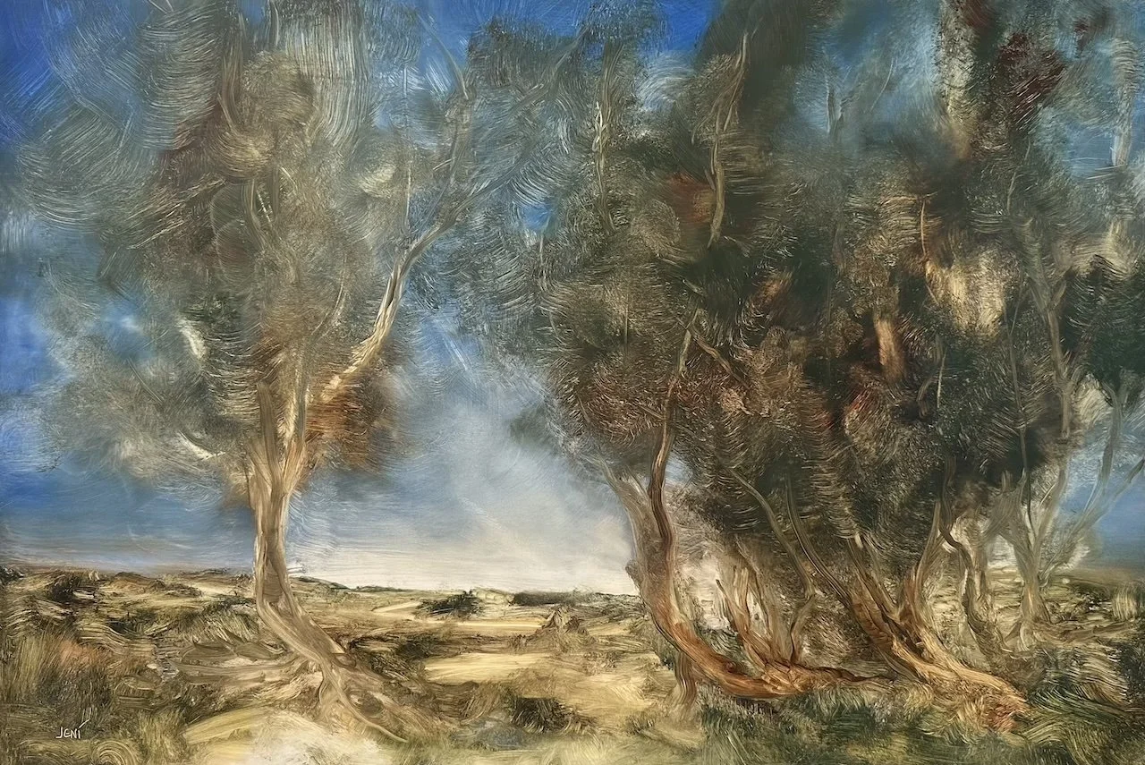 In The Shadow Of Your Heart - Oil on wood panel 24" x 36"