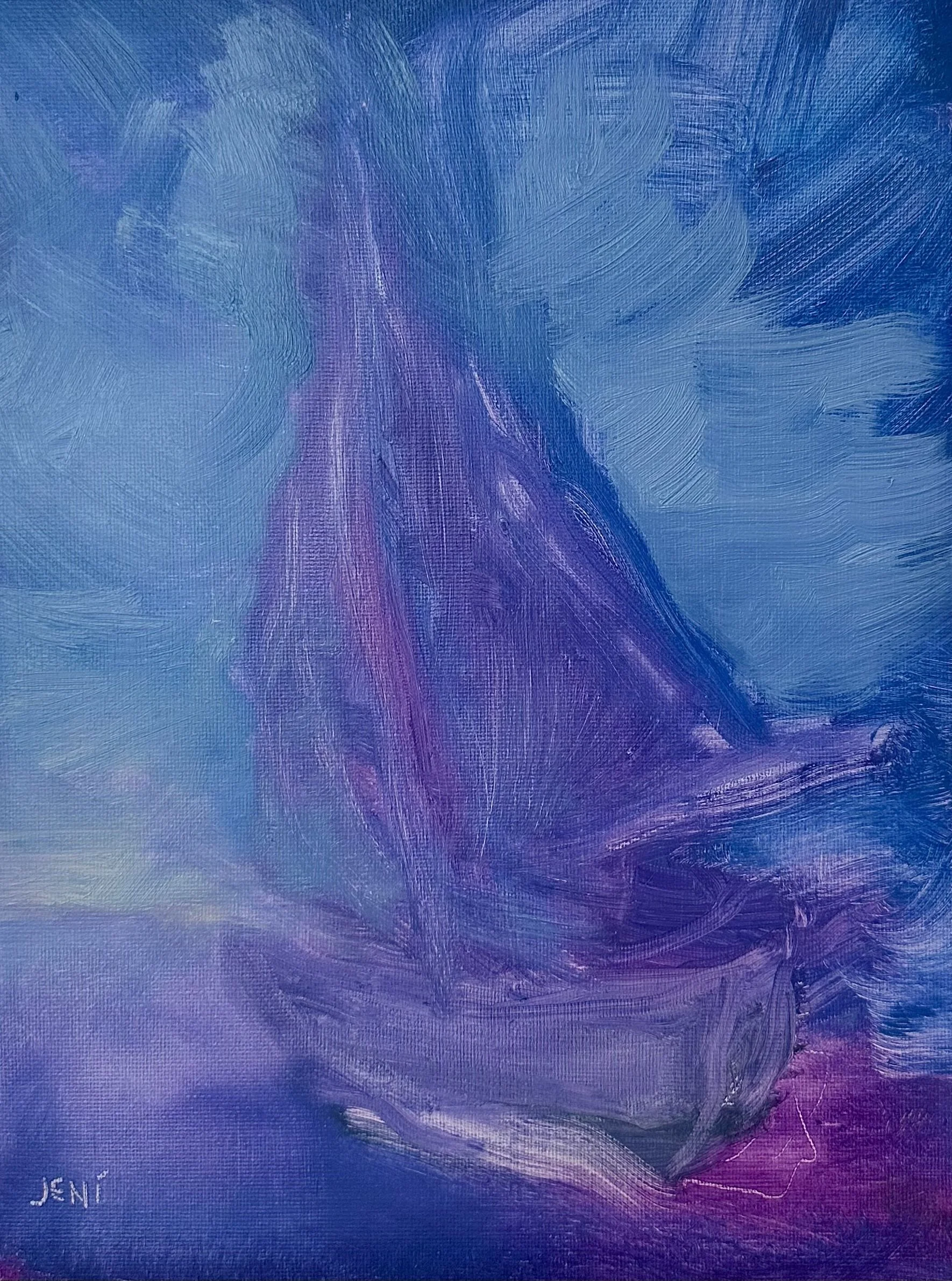 To The Islands - Oil on canvas panel 12" x 9"