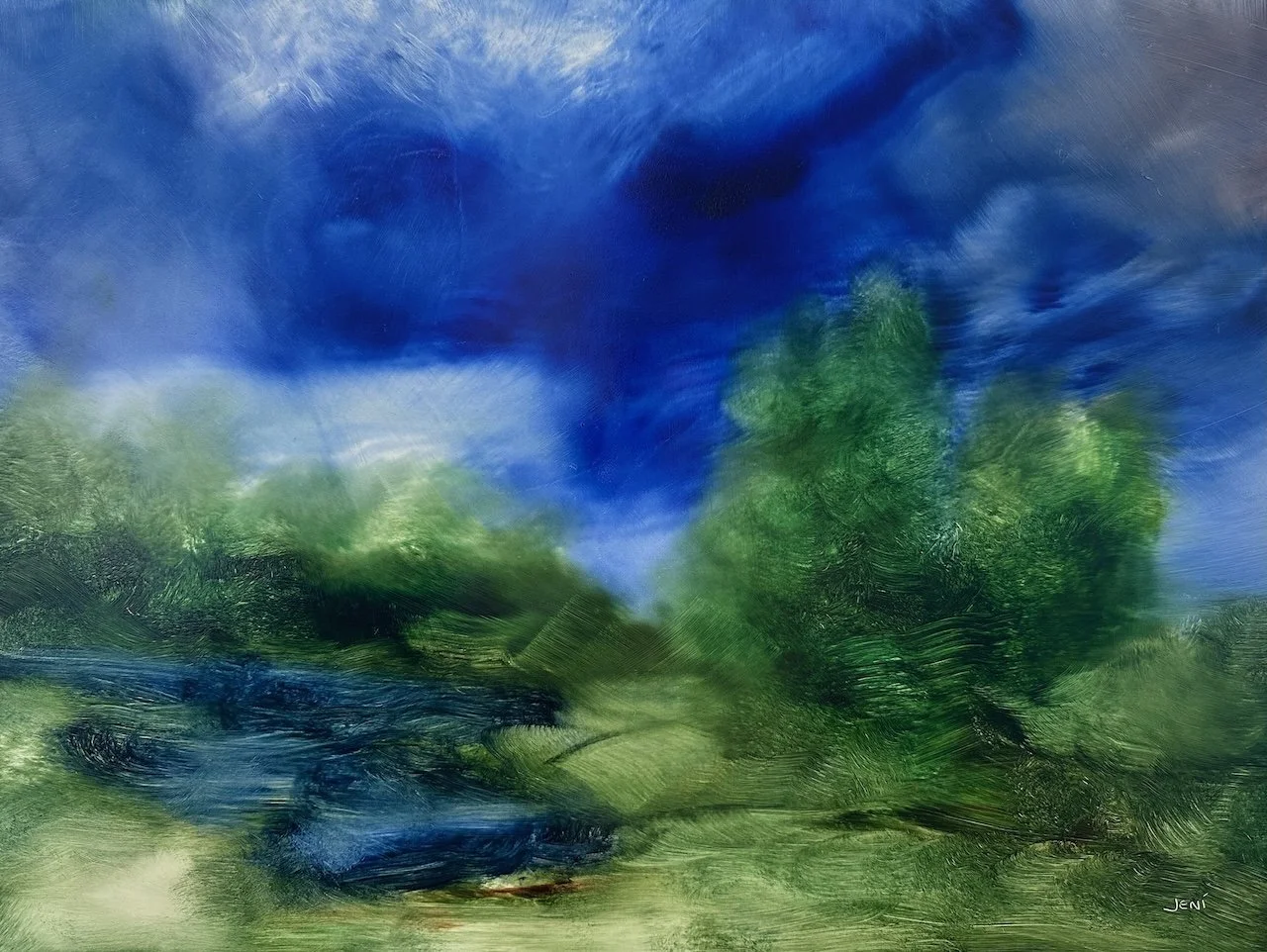 Fresh Rain - Oil on MDF panel 18" x 24"