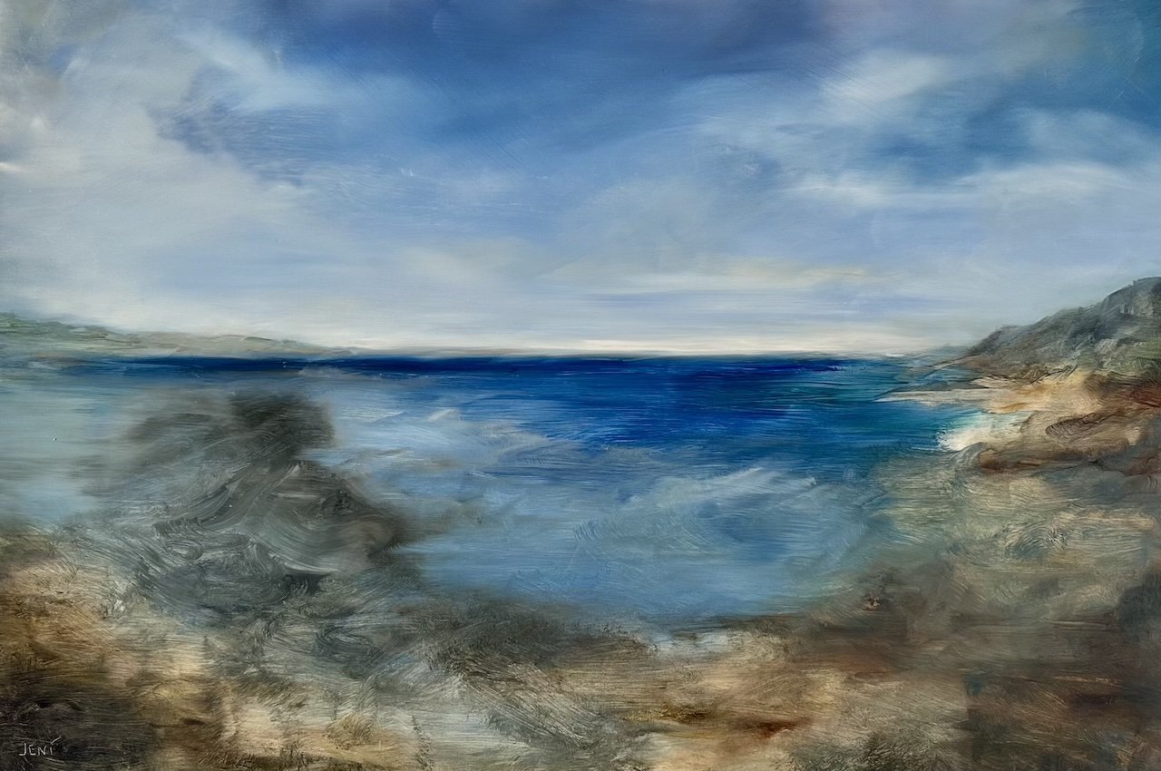 Under The Seabed - Oil on wood panel 24" x 36"