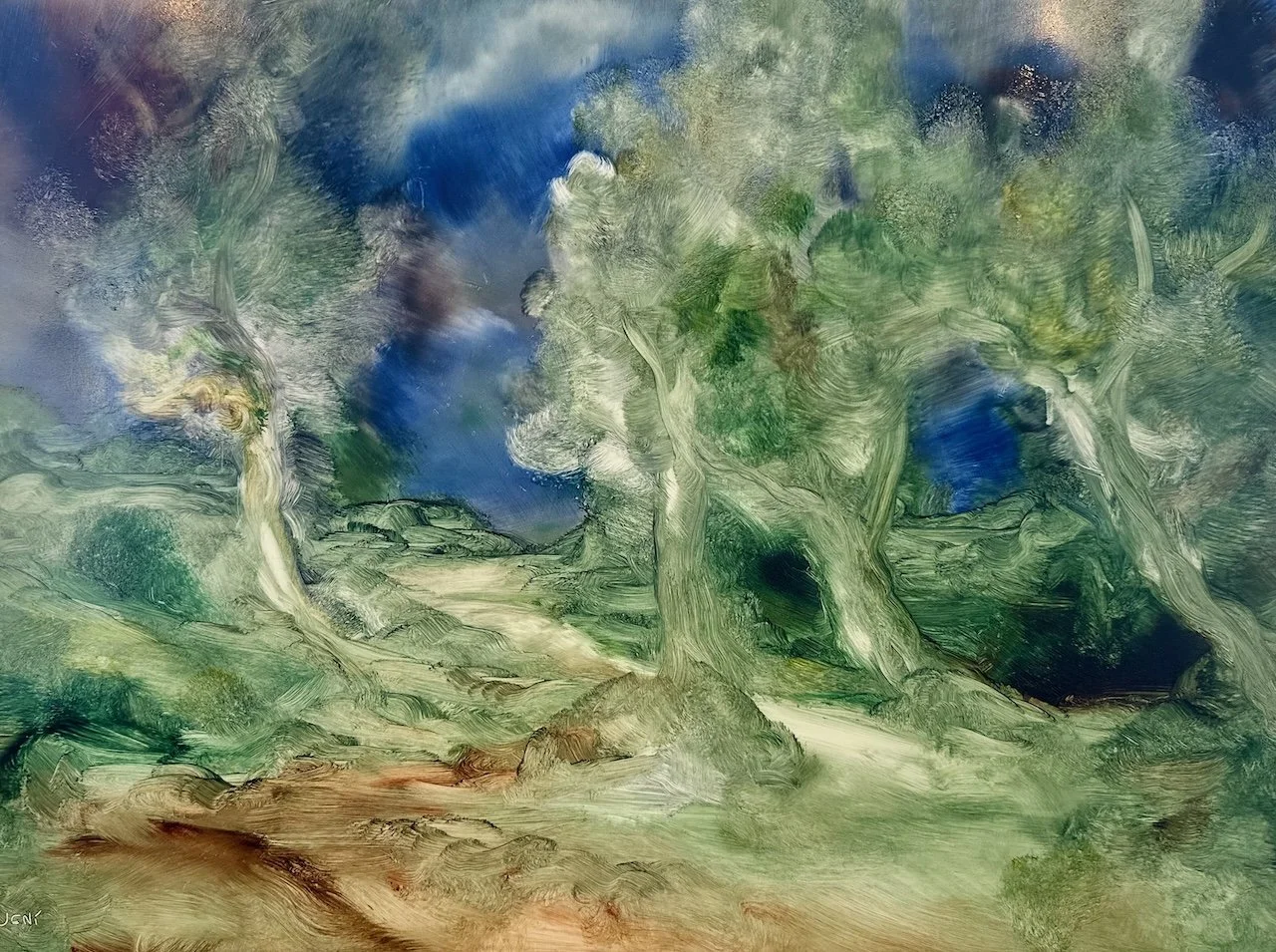 Tree Hallow Lane - Oil on MDF panel 18" x 24"