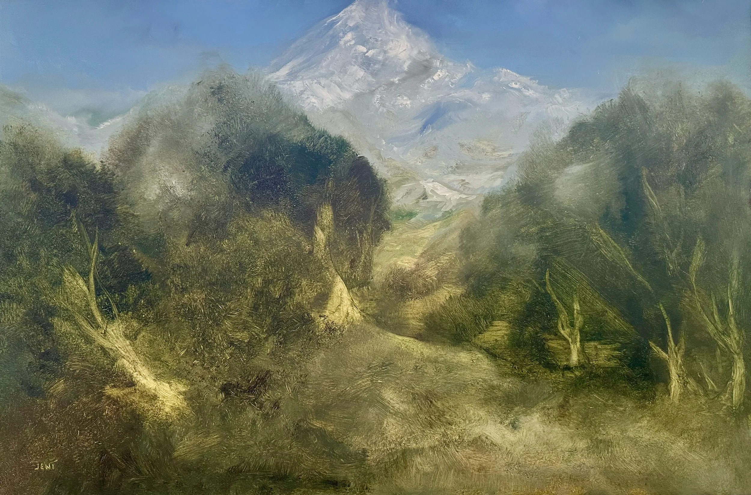 Dover Mountain - Oil on panel - 8x24IN