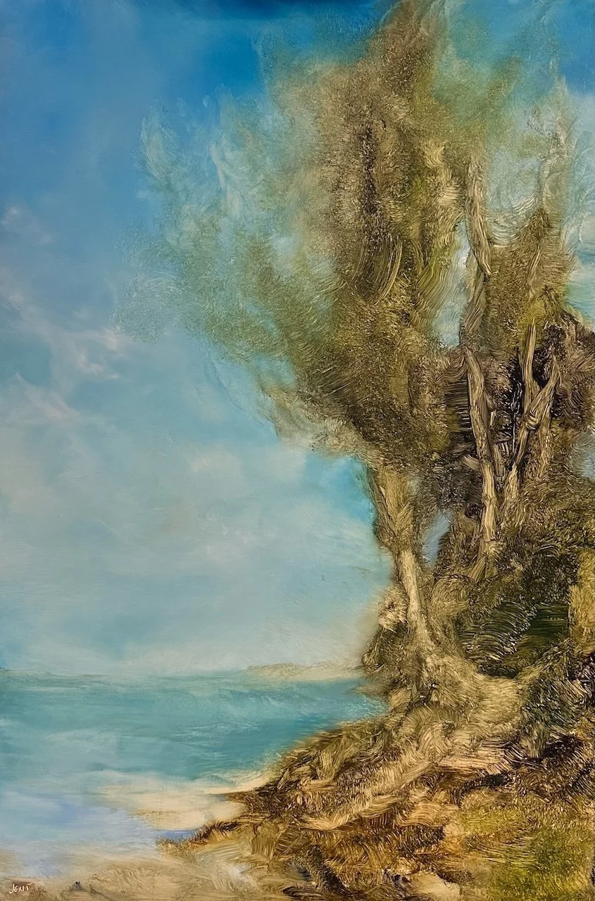 By The Coast - Oil on wood panel 36" x 24"