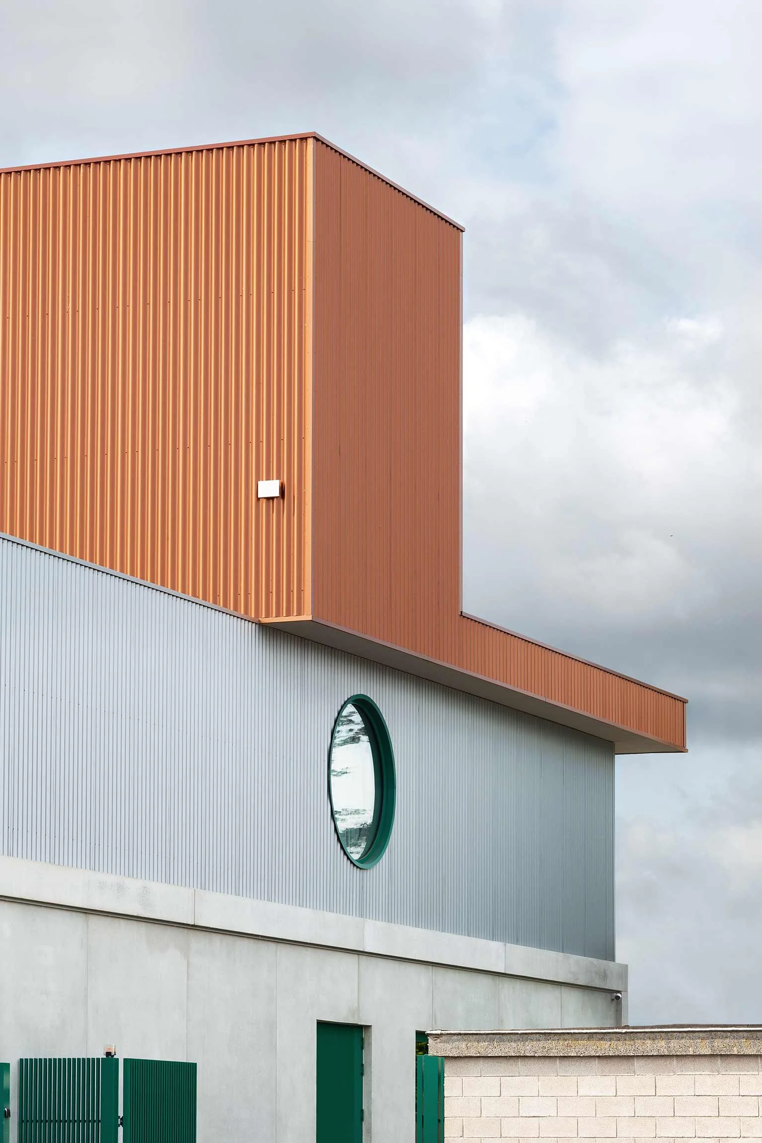 This image highlights modern industrial design, material textures, and minimalist architectural composition, ideal for architects, designers, and architectural publications.