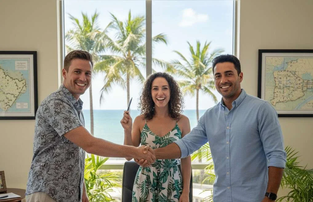 shaking hands after contract signing