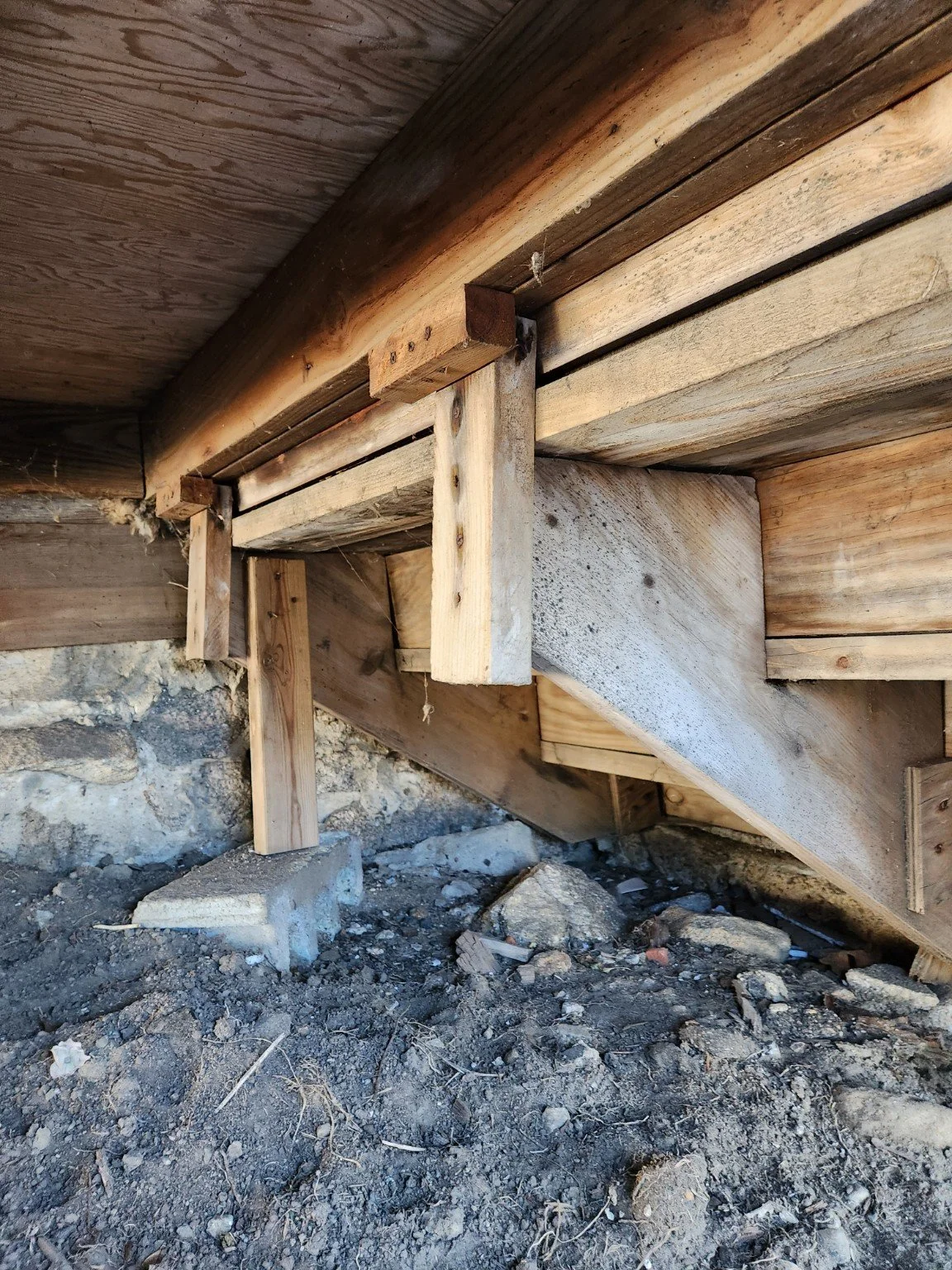 Underside framing was reinforced with proper bearing and connections to ensure long-term structural performance.