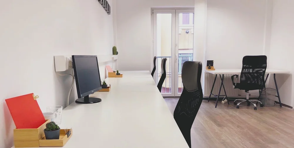 Furnished private office workspace