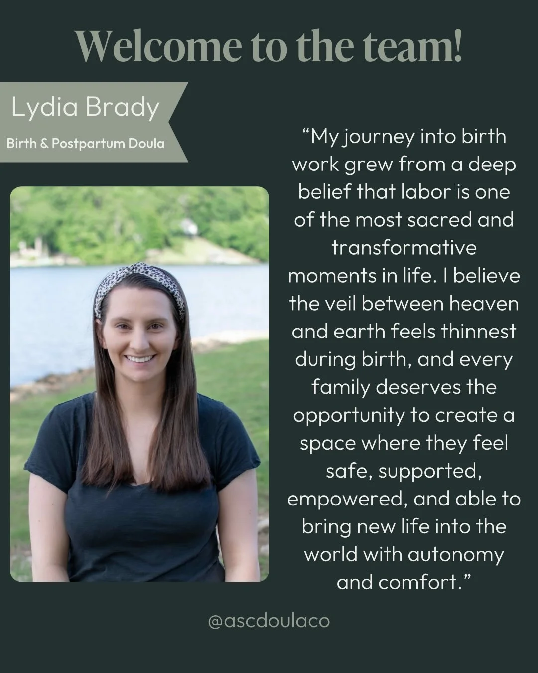 We are so excited to welcome Lydia to our team!🤍

Lydia is passionate about supporting families through one of life&rsquo;s most sacred and transformative seasons. She strives to create a space where clients feel safe, supported, educated, and empow